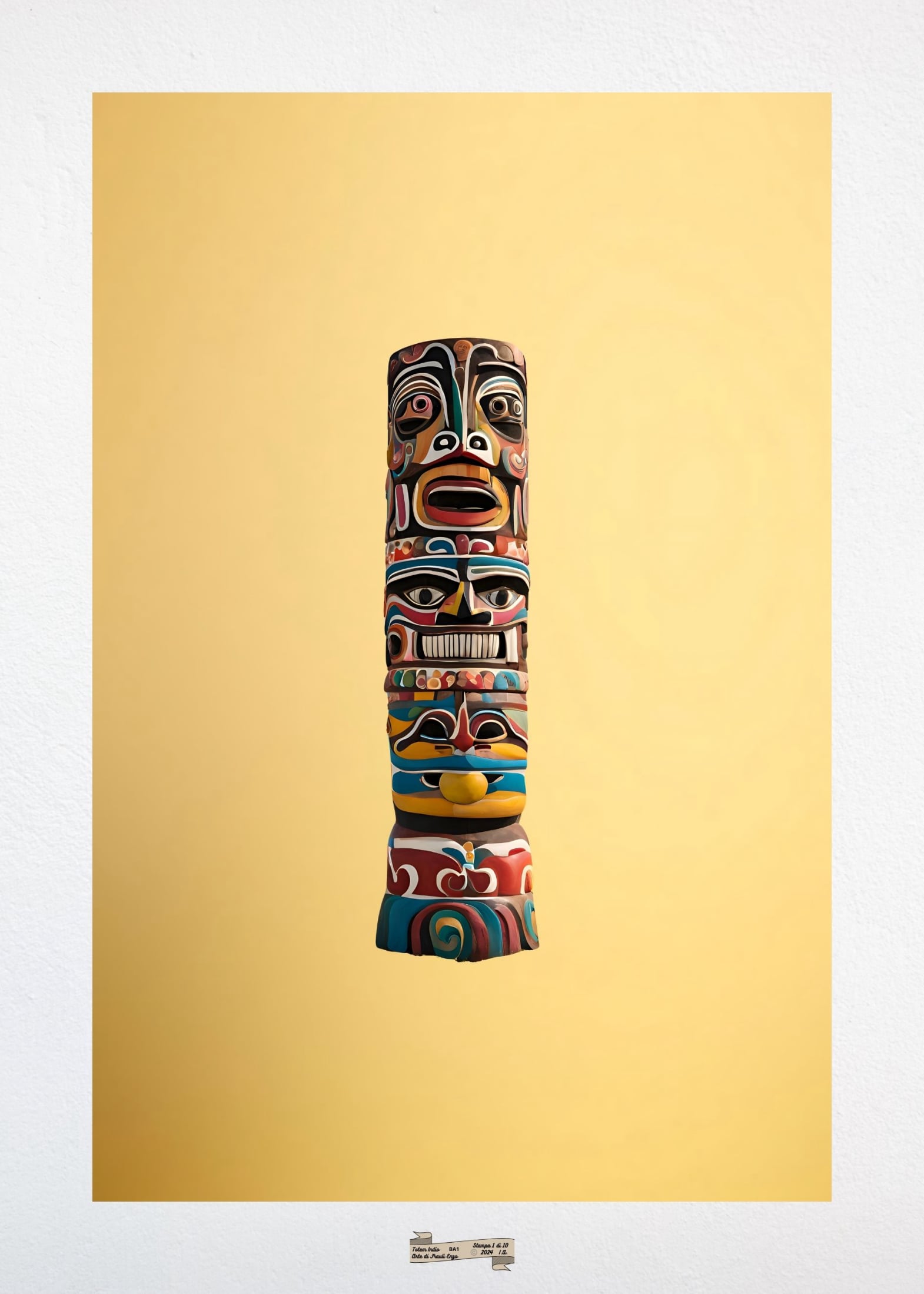 BA1 TOTEM INDIO Artista FRAULI ENZO - protezione con patamu.com - info www.fraulienzo.it