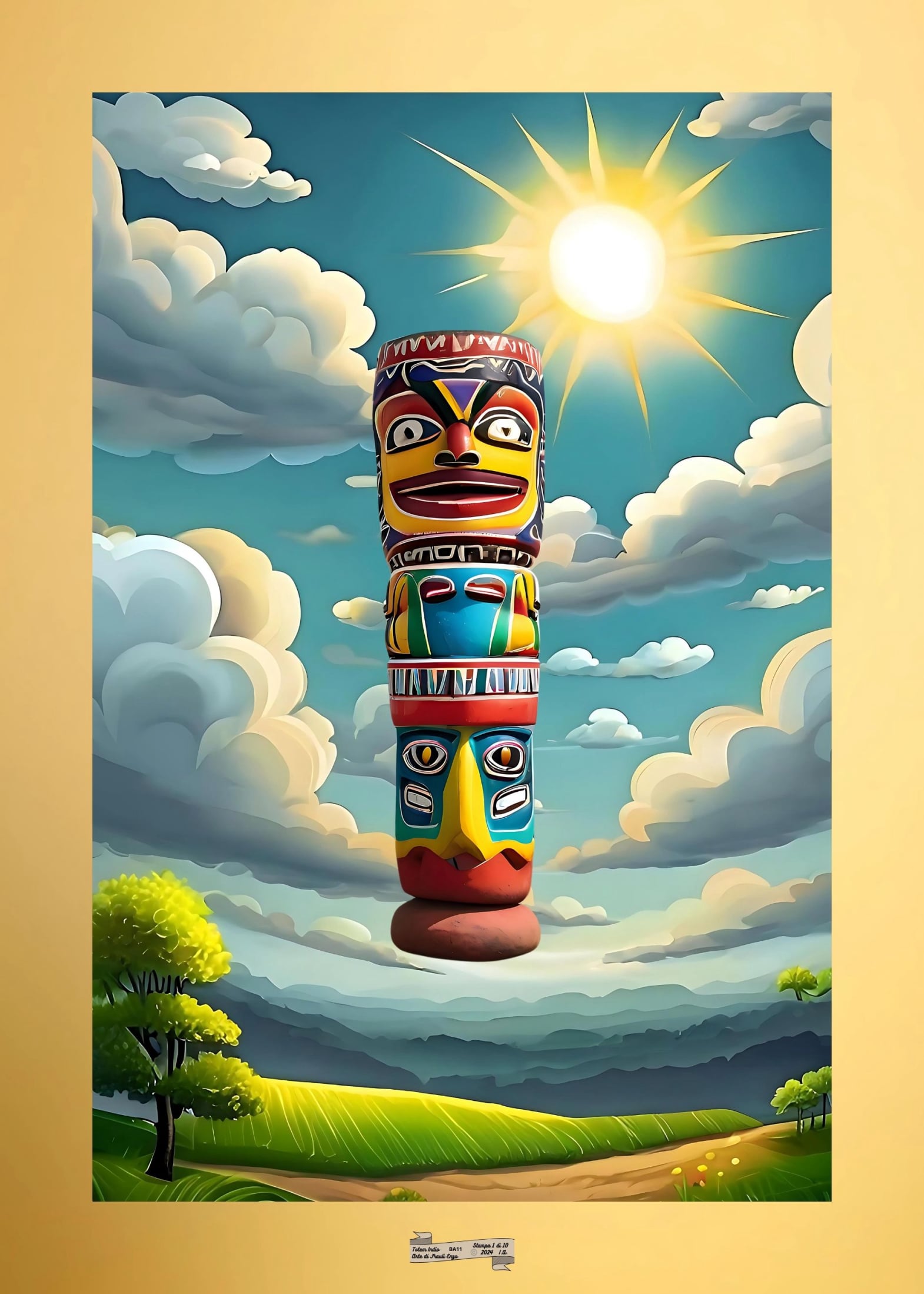 BA11 TOTEM INDIO Artista FRAULI ENZO - protezione con patamu.com - info www.fraulienzo.it