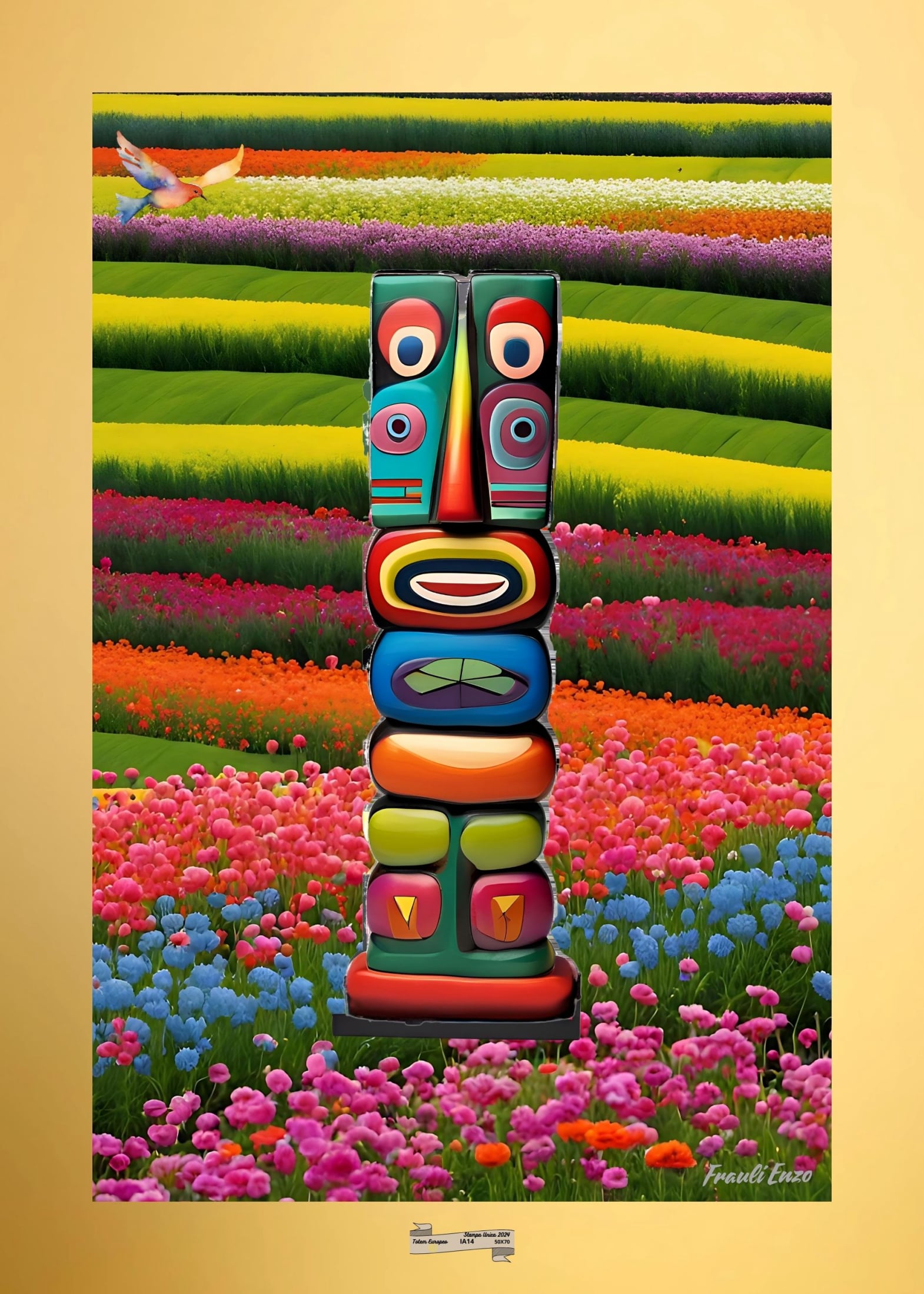 IA14 TOTEM EUROPEO Artista FRAULI ENZO - protezione con patamu.com - info www.fraulienzo.it