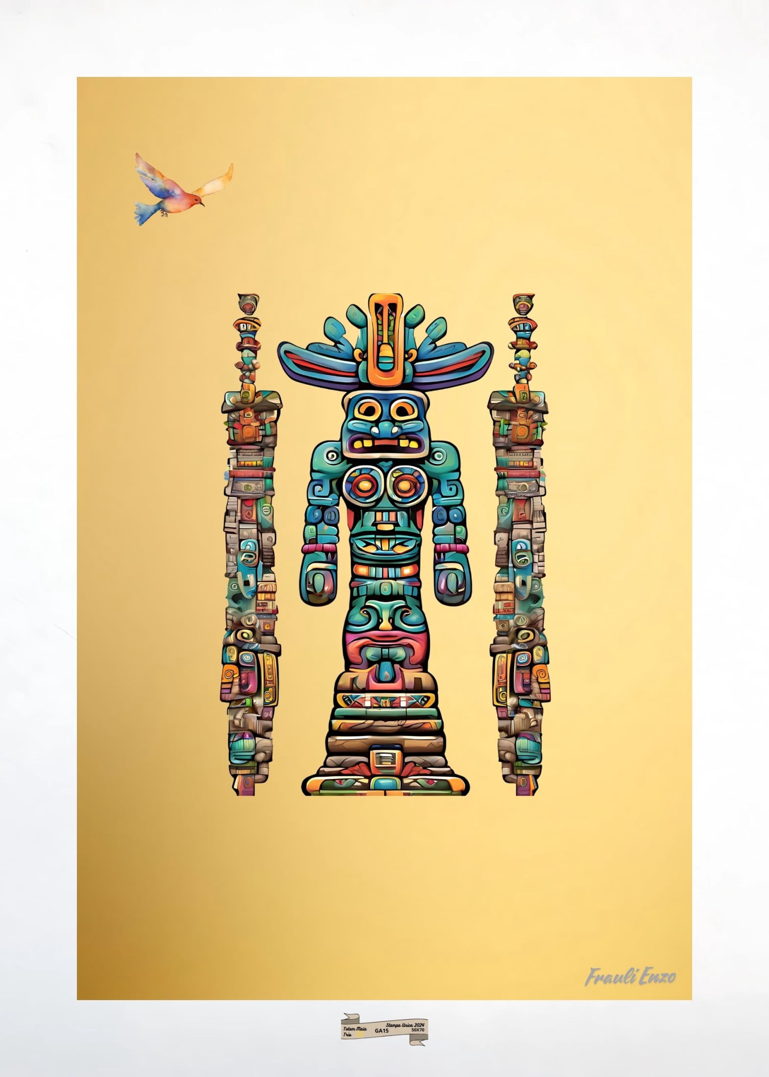 GA15 TOTEM MAIA TRIS Artista FRAULI ENZO - protezione con patamu.com - info www.fraulienzo.it