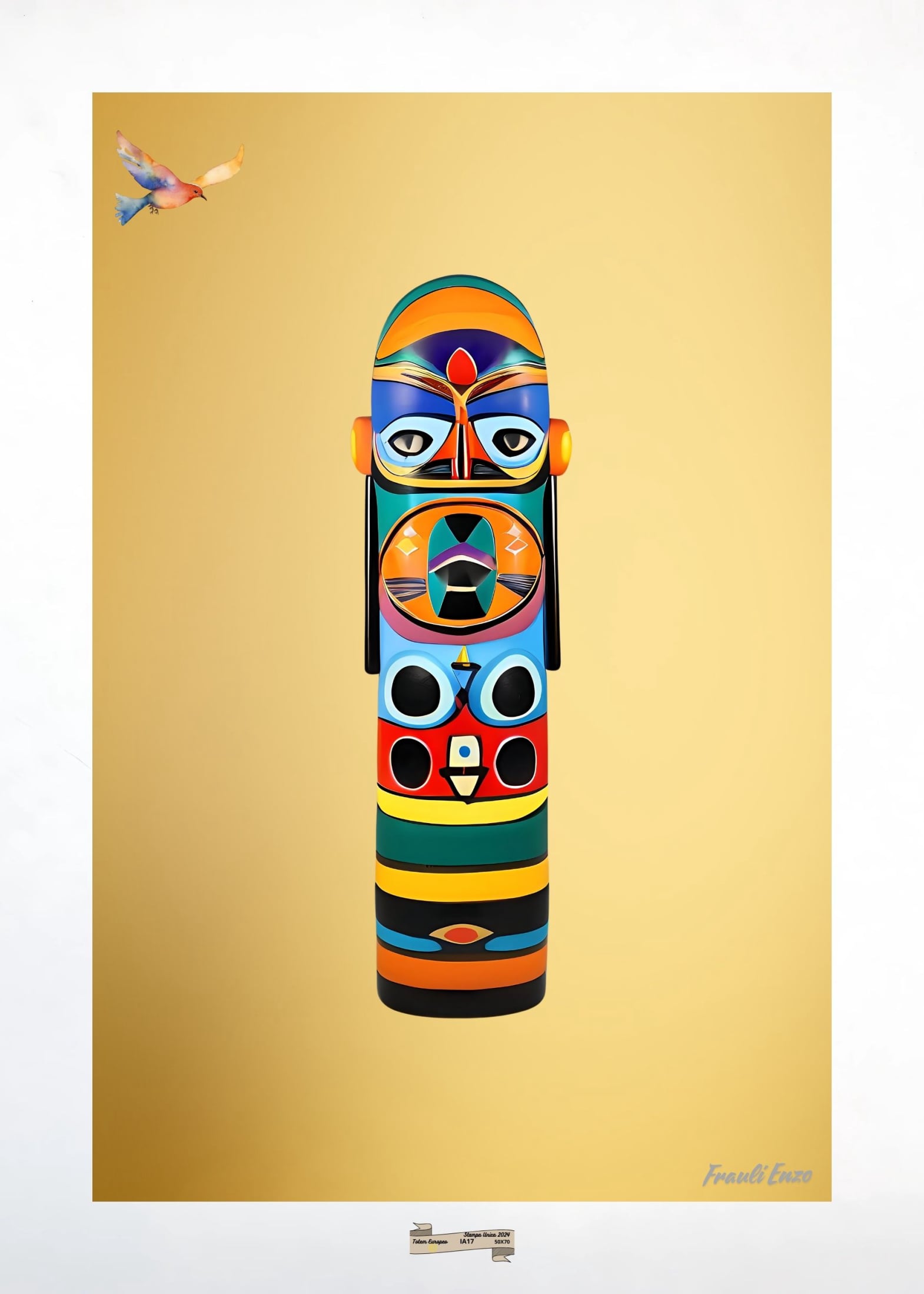 IA17 TOTEM EUROPEO Artista FRAULI ENZO - protezione con patamu.com - info www.fraulienzo.it