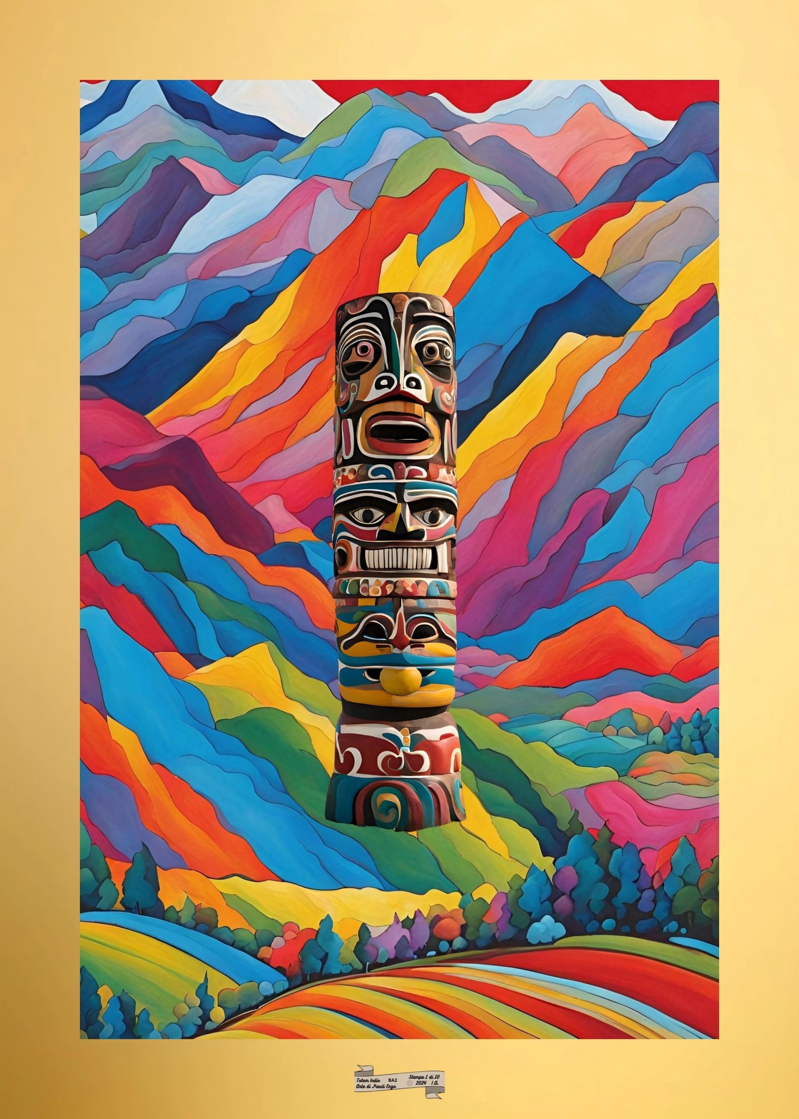 BA2 TOTEM INDIO Artista FRAULI ENZO - protezione con patamu.com - info www.fraulienzo.it