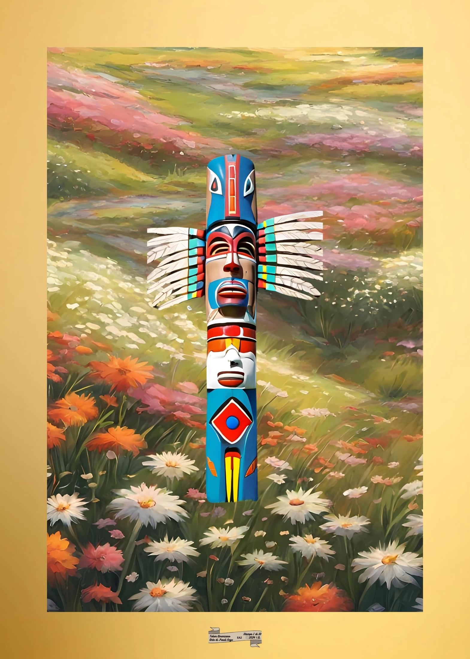 EA2 TOTEM AMERICANO Artista FRAULI ENZO - protezione con patamu.com - info www.fraulienzo.it