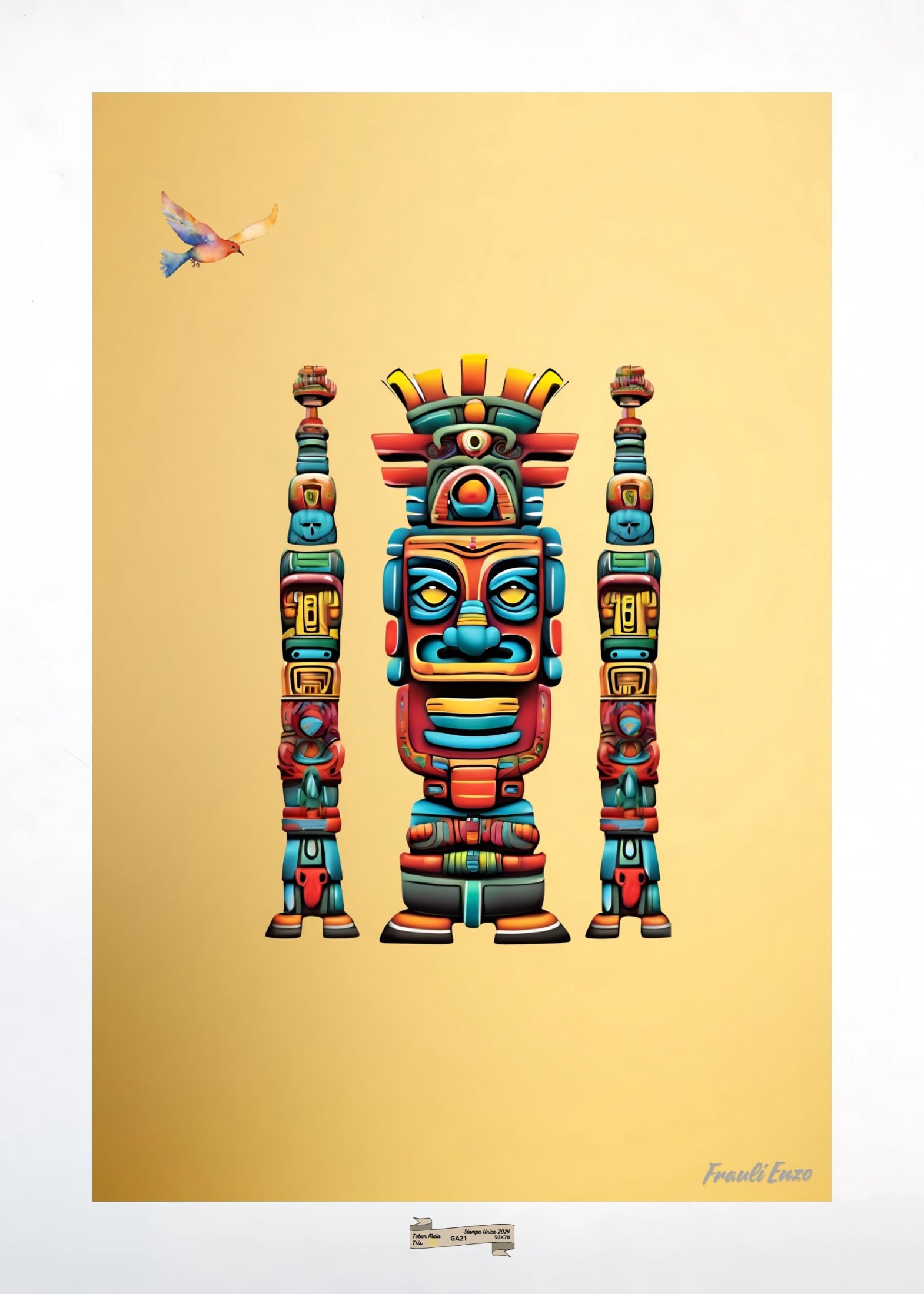 GA21 TOTEM MAIA TRIS Artista FRAULI ENZO - protezione con patamu.com - info www.fraulienzo.it