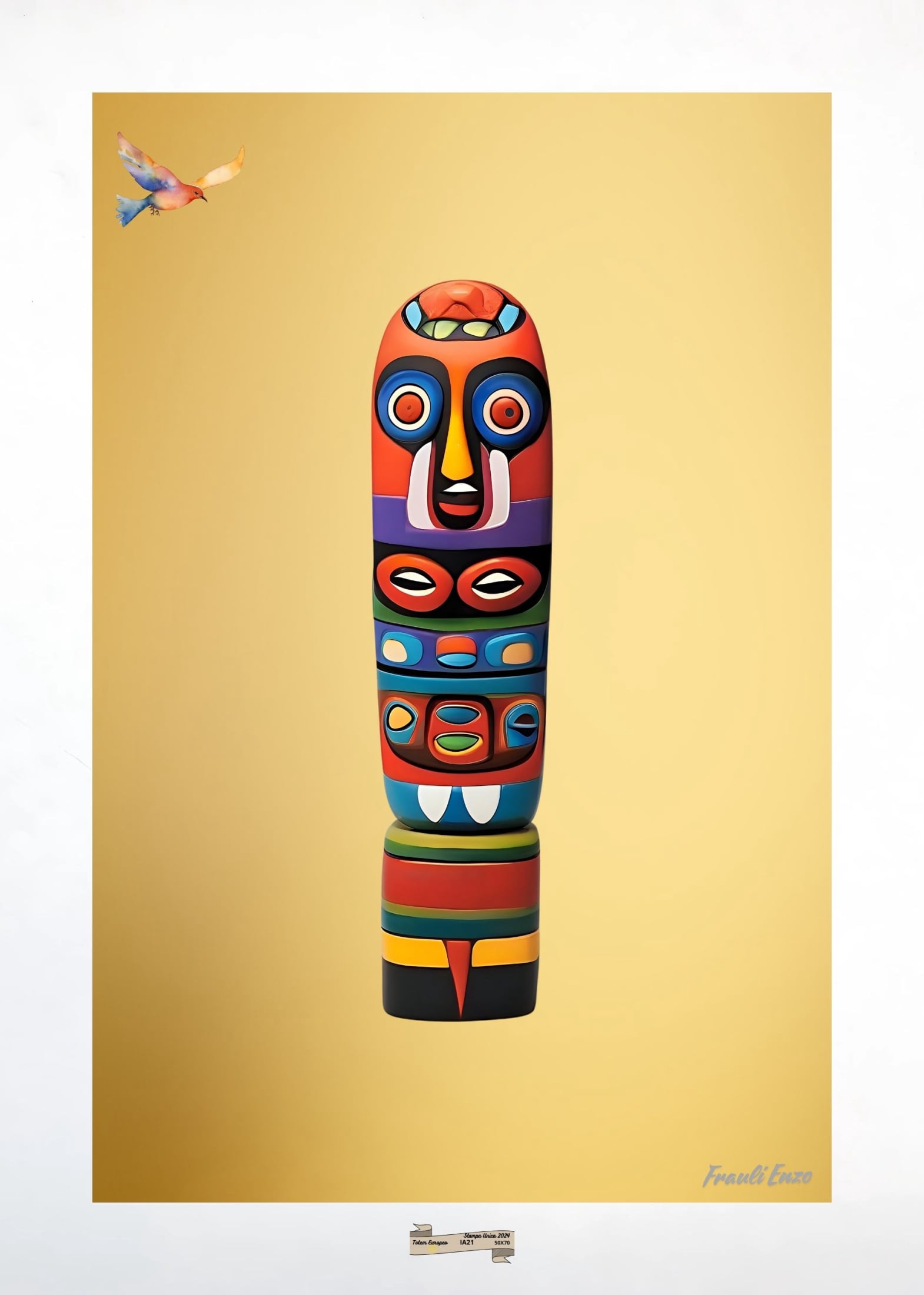 IA21 TOTEM EUROPEO Artista FRAULI ENZO - protezione con patamu.com - info www.fraulienzo.it