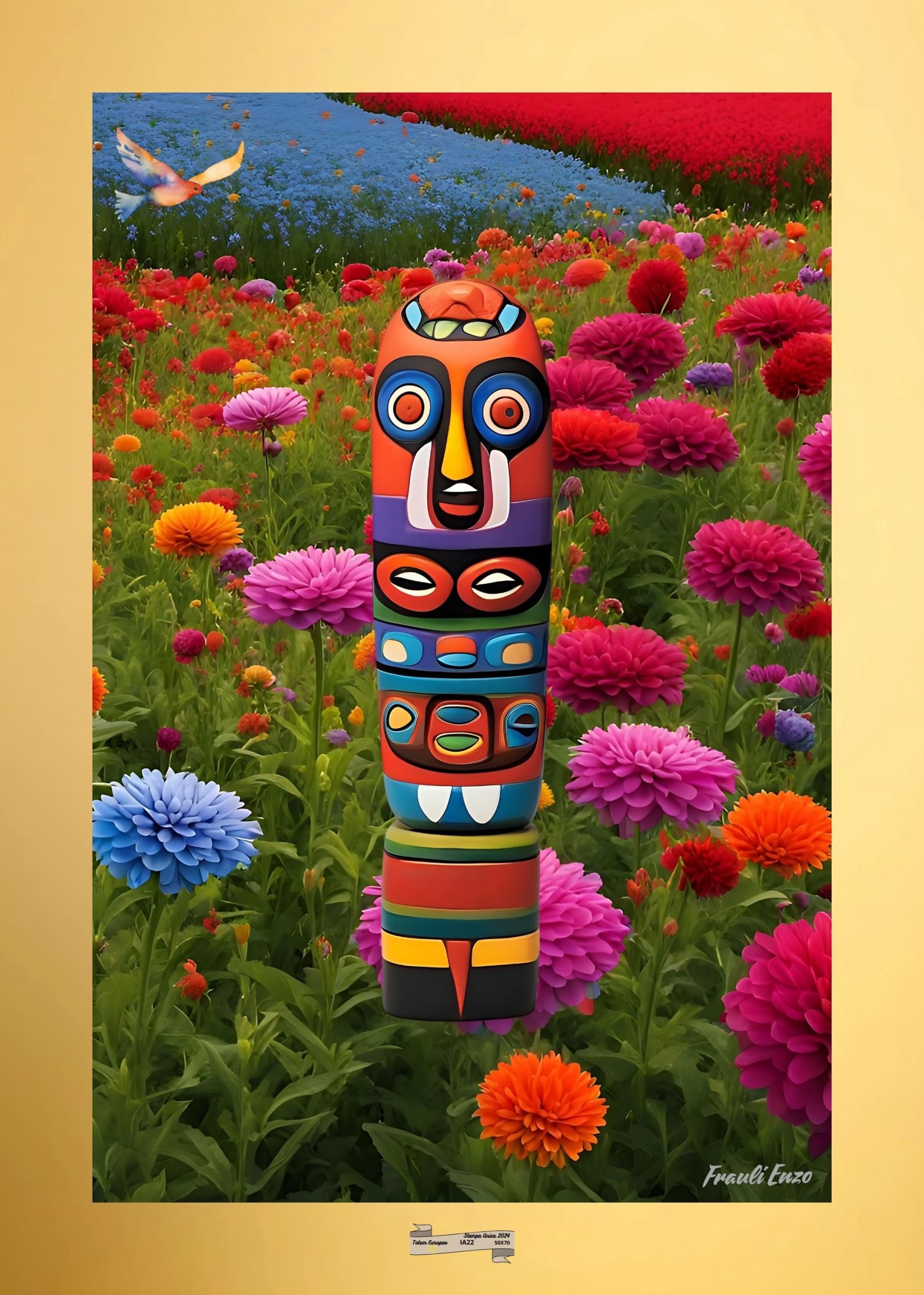 IA22 TOTEM EUROPEO Artista FRAULI ENZO - protezione con patamu.com - info www.fraulienzo.it