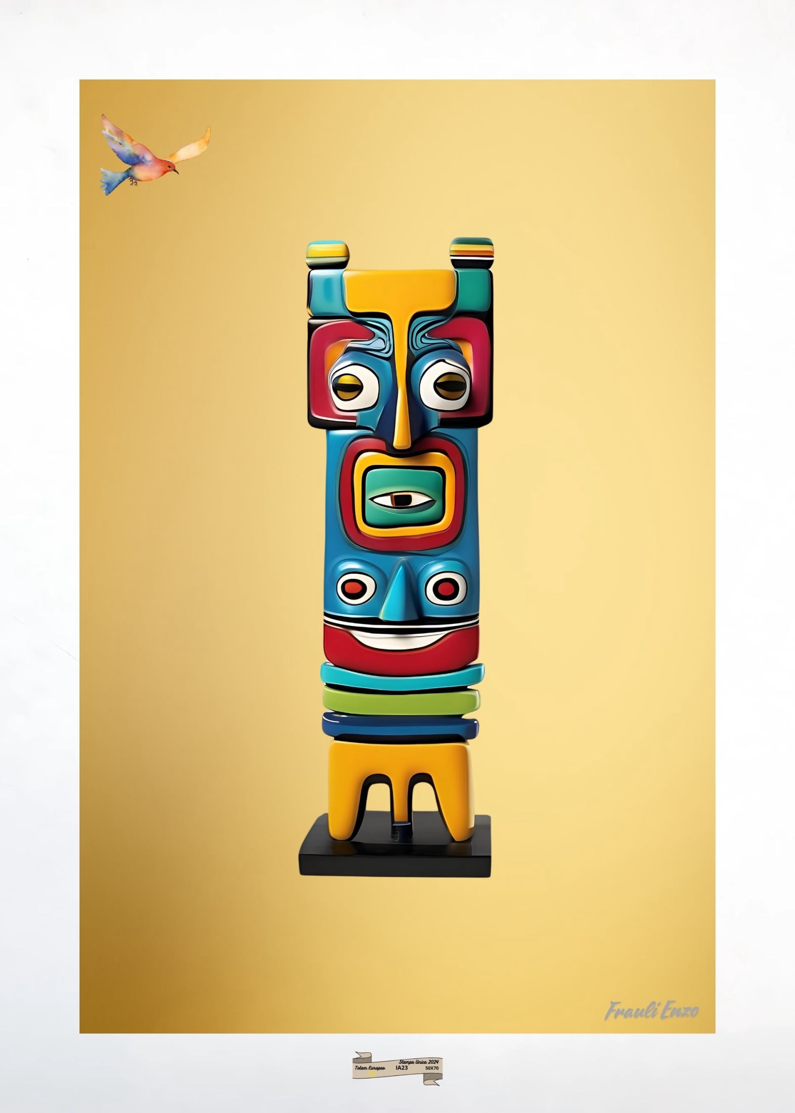 IA23 TOTEM EUROPEO Artista FRAULI ENZO - protezione con patamu.com - info www.fraulienzo.it