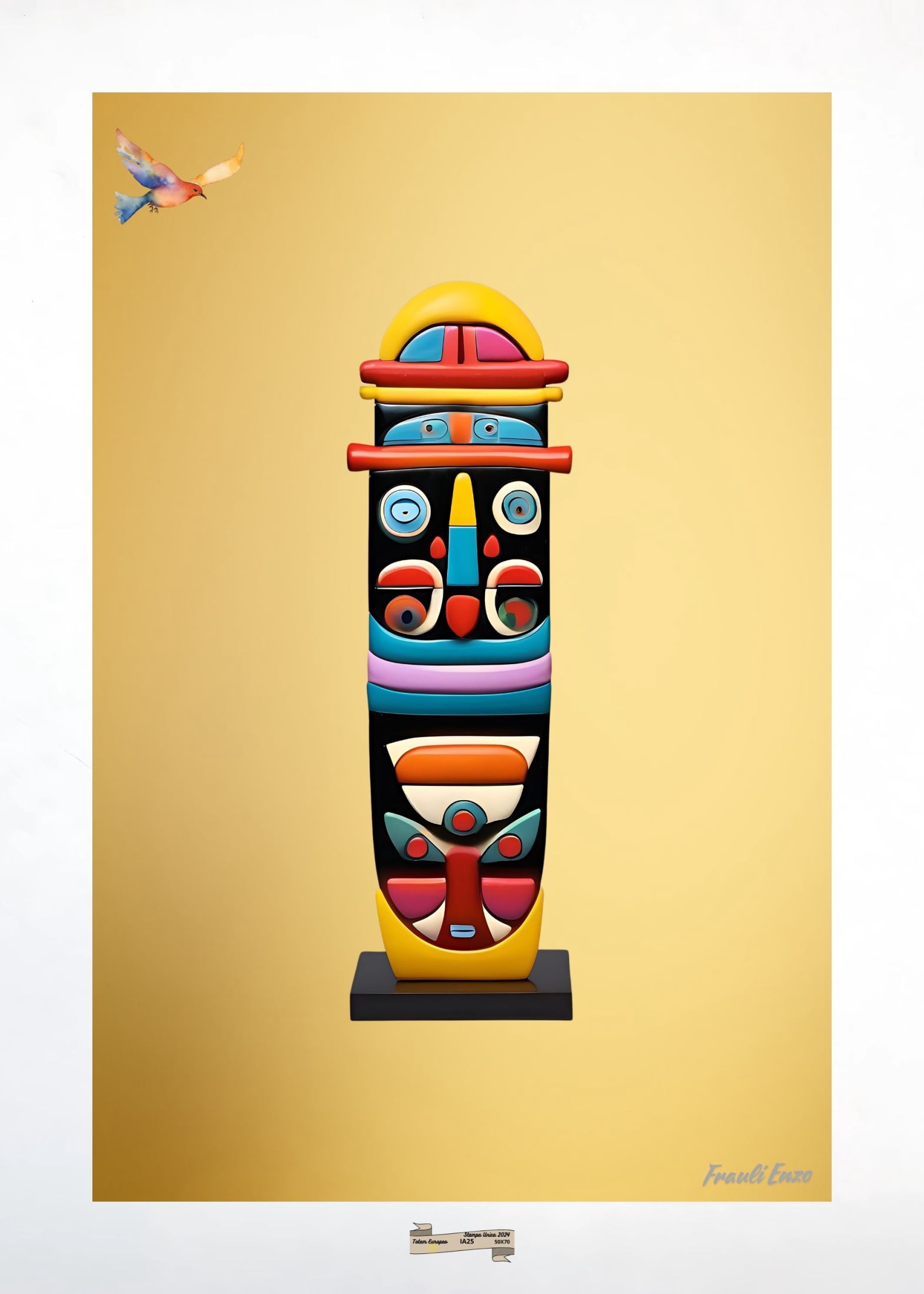 IA25 TOTEM EUROPEO Artista FRAULI ENZO - protezione con patamu.com - info www.fraulienzo.it