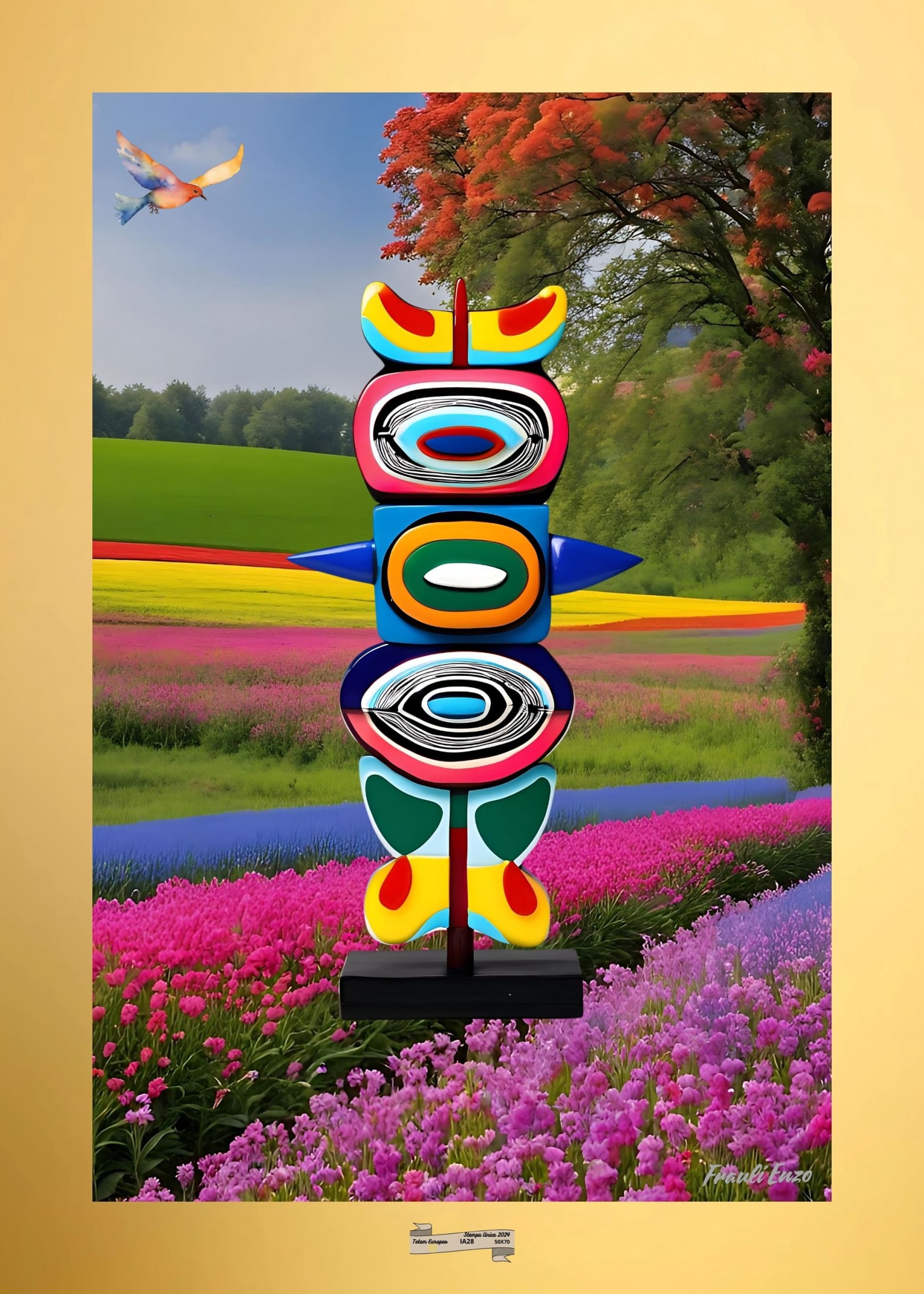 IA28 TOTEM EUROPEO Artista FRAULI ENZO - protezione con patamu.com - info www.fraulienzo.it