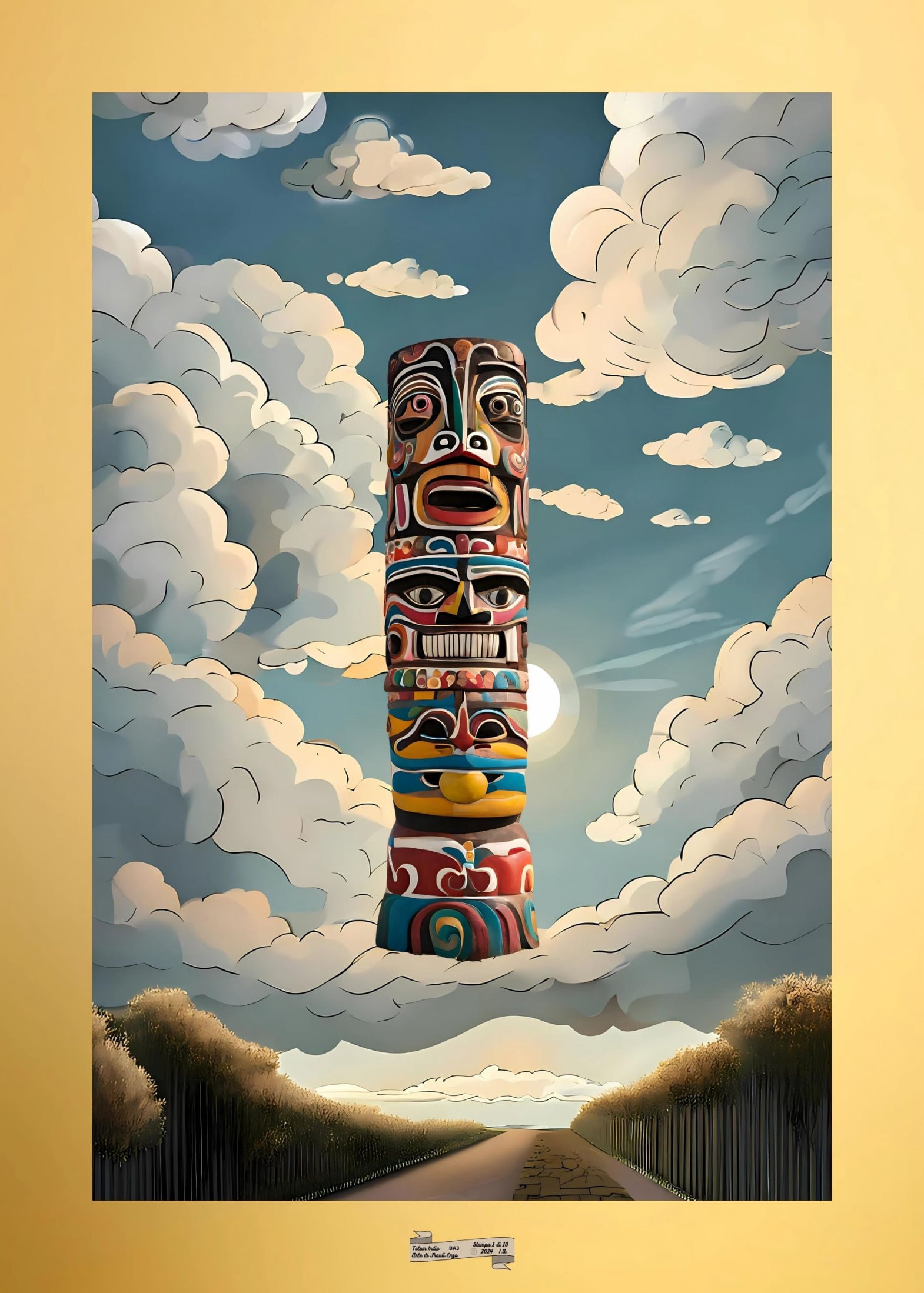 BA3 TOTEM INDIO Artista FRAULI ENZO - protezione con patamu.com - info www.fraulienzo.it
