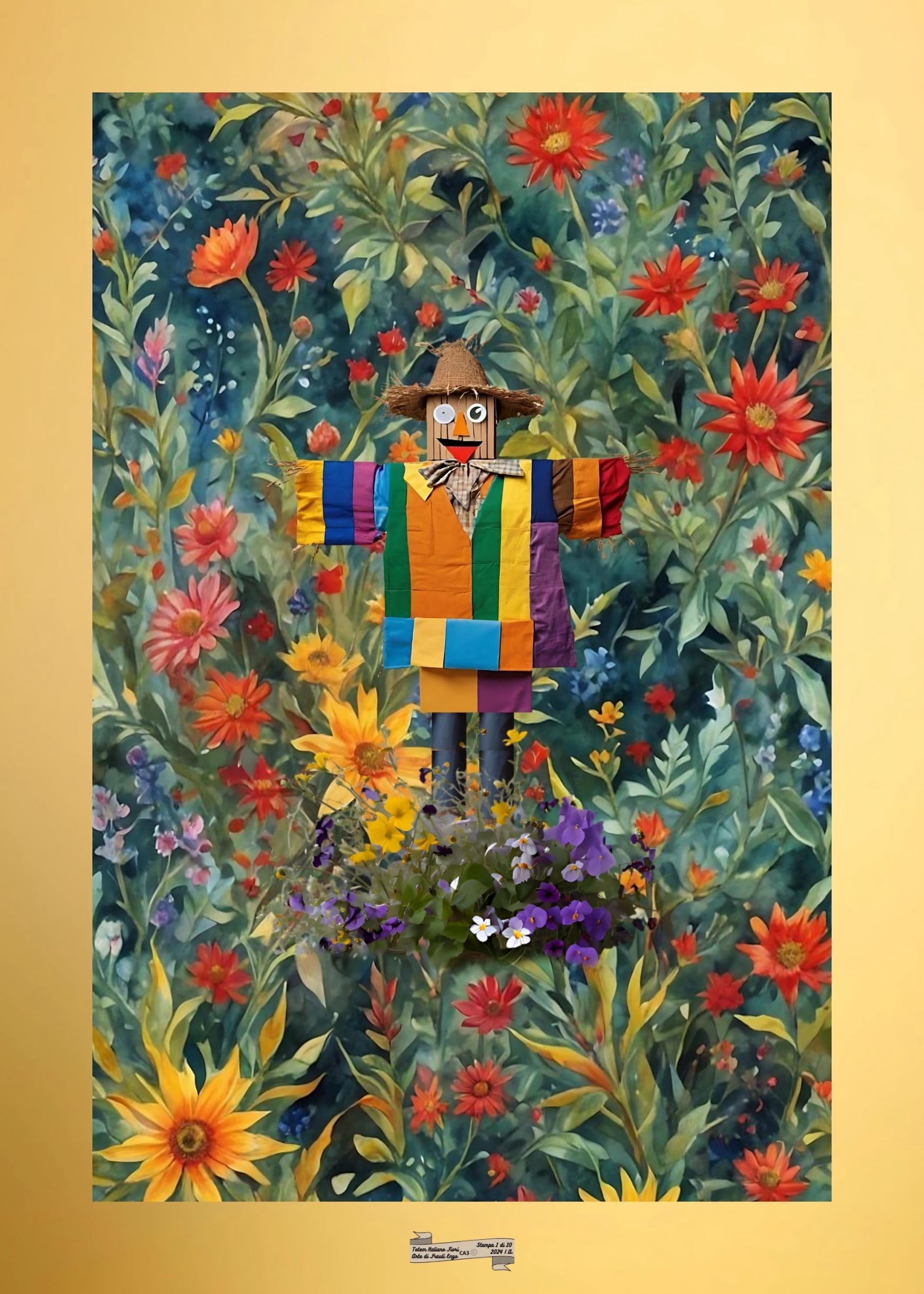 CA3 TOTEM ITALIANO FIORI Artista FRAULI ENZO - protezione con patamu.com - info www.fraulienzo.it