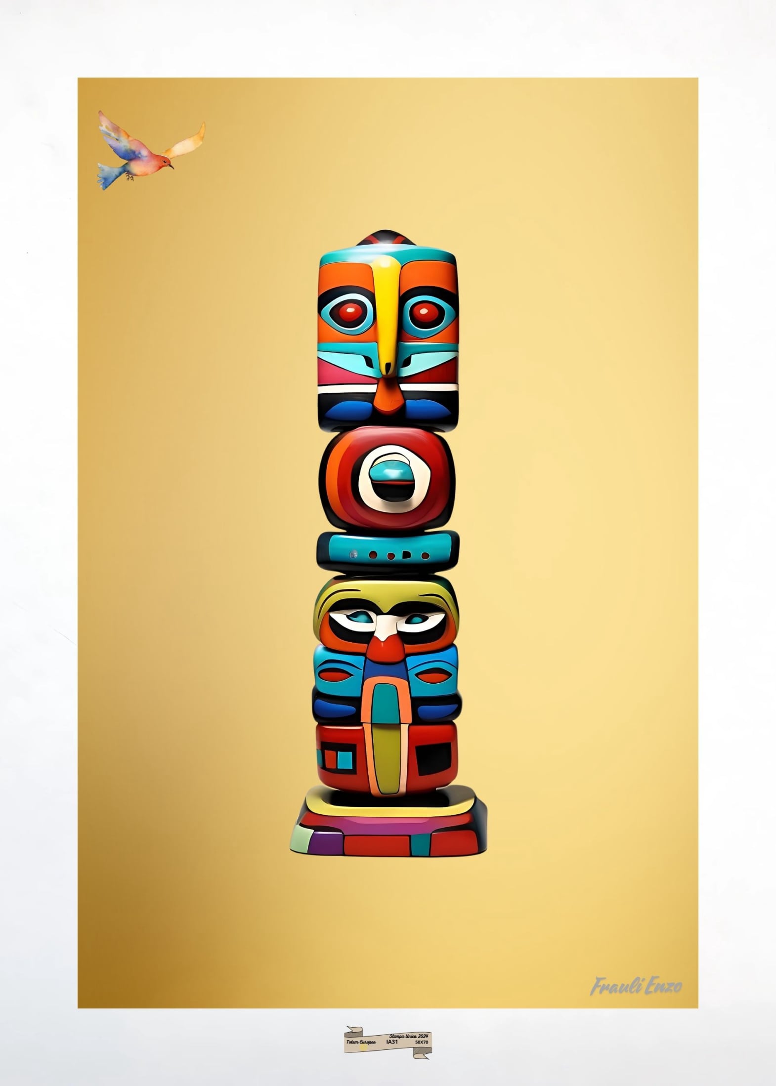IA31 TOTEM EUROPEO Artista FRAULI ENZO - protezione con patamu.com - info www.fraulienzo.it
