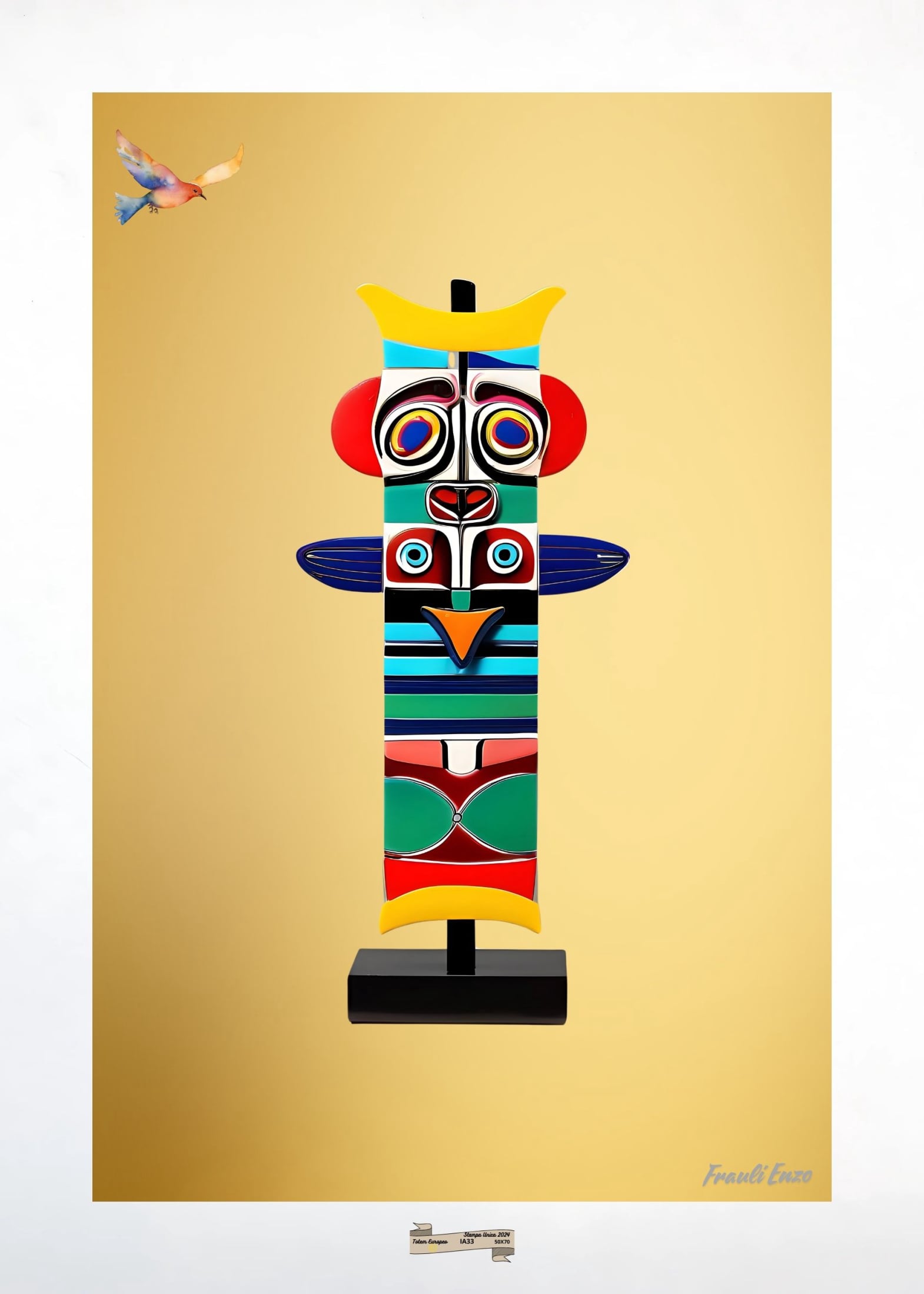IA33 TOTEM EUROPEO Artista FRAULI ENZO - protezione con patamu.com - info www.fraulienzo.it