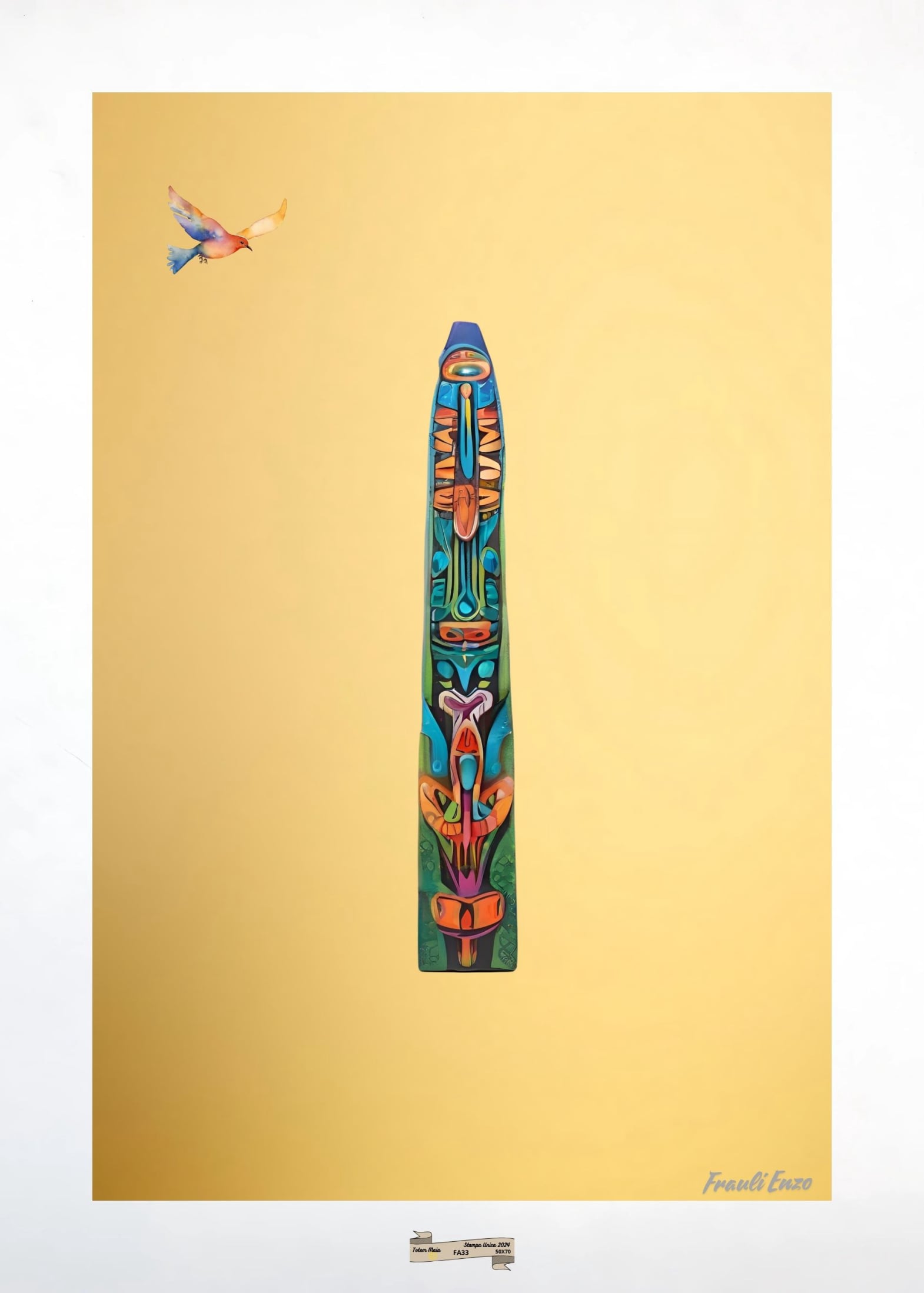 FA33 TOTEM MAIA Artista FRAULI ENZO - protezione con patamu.com - info www.fraulienzo.it