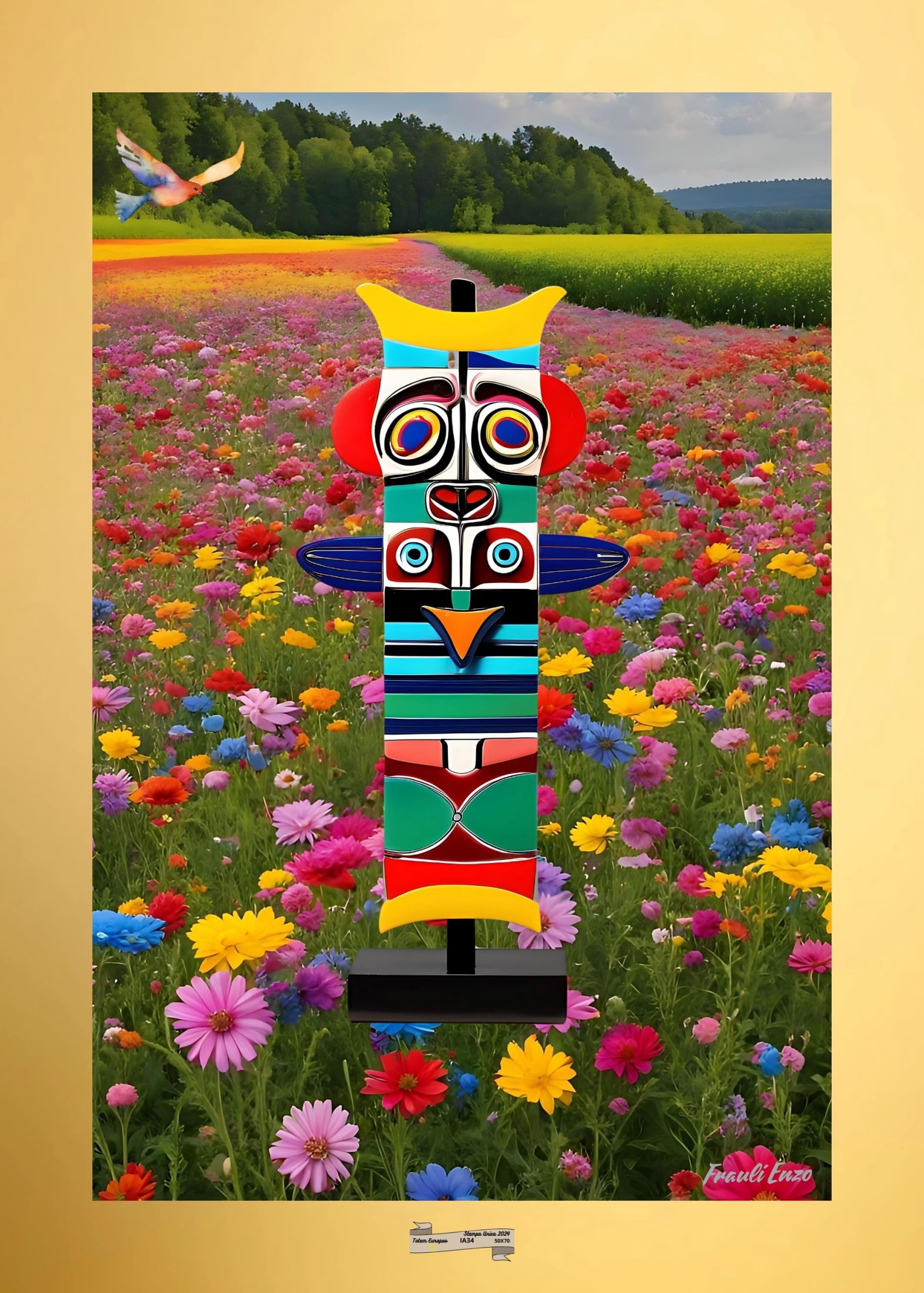 IA34 TOTEM EUROPEO Artista FRAULI ENZO - protezione con patamu.com - info www.fraulienzo.it