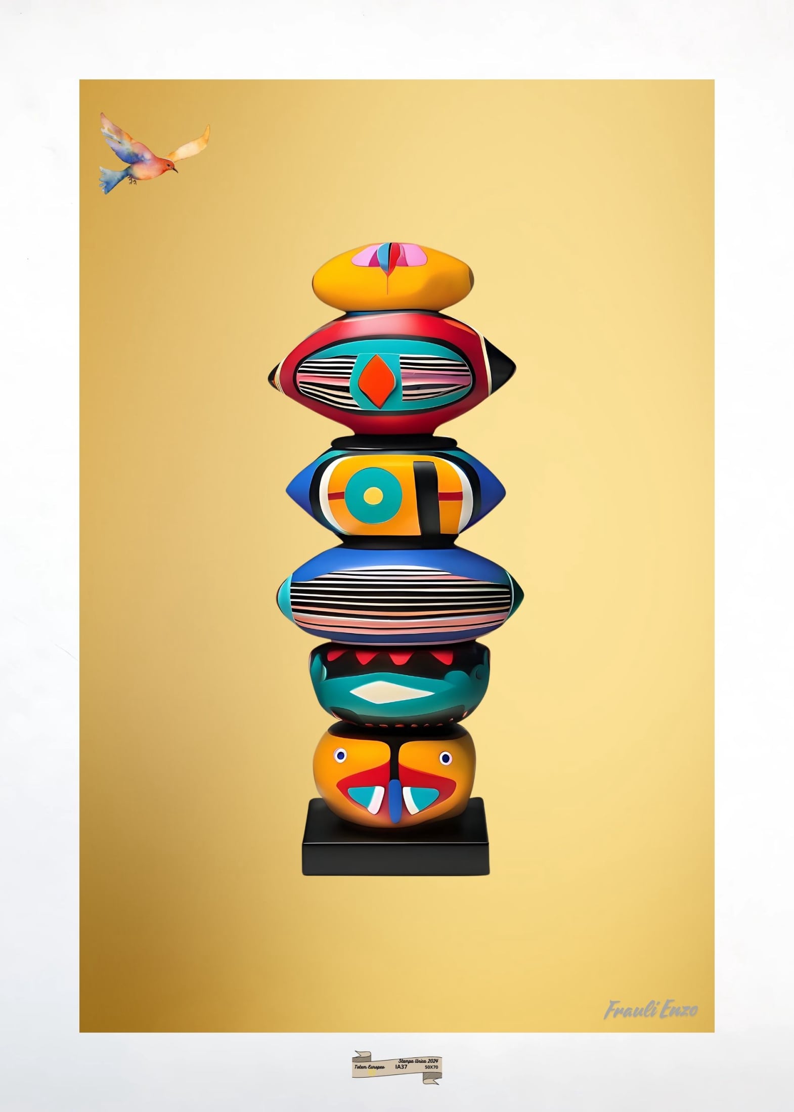 IA37 TOTEM EUROPEO Artista FRAULI ENZO - protezione con patamu.com - info www.fraulienzo.it