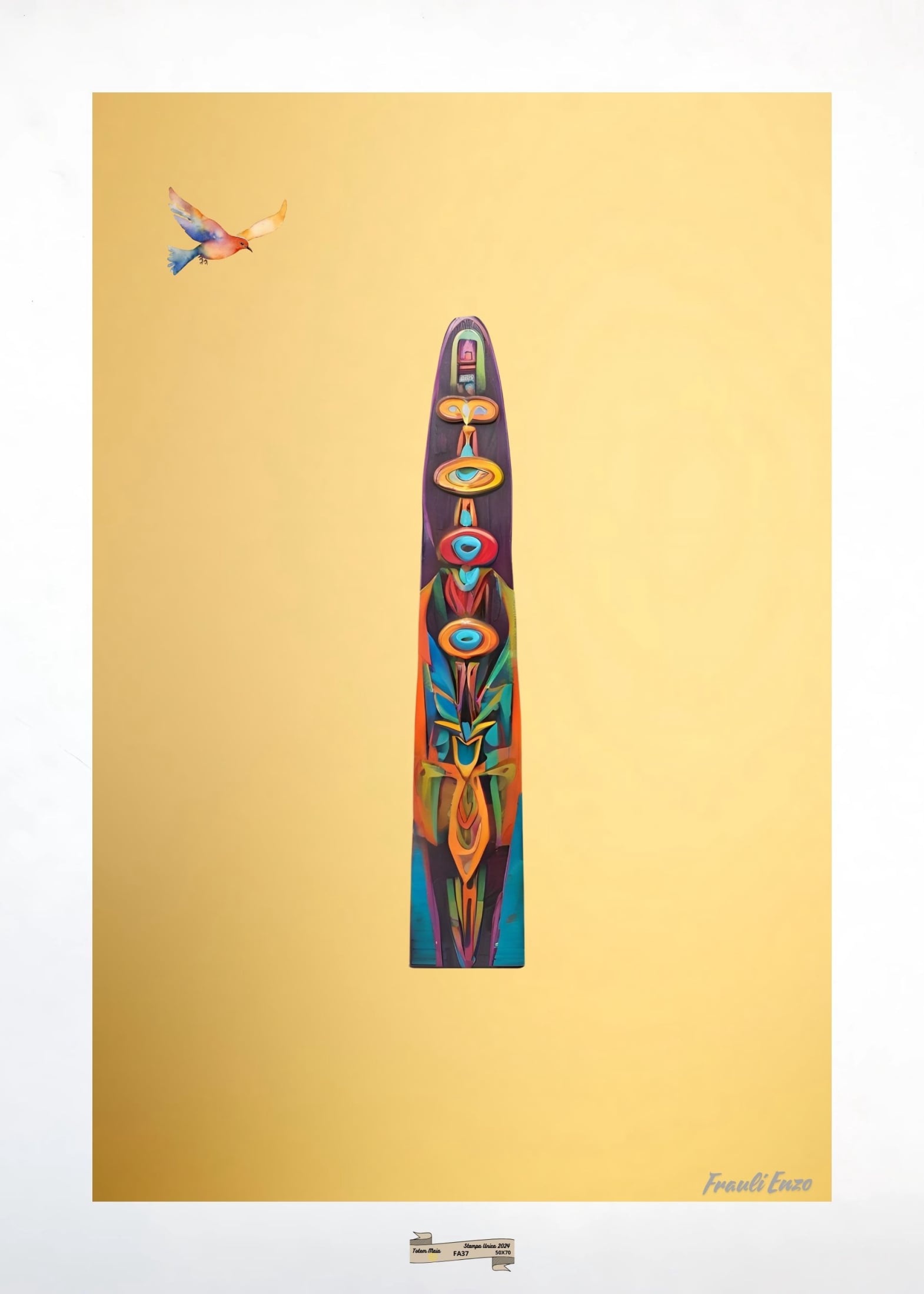 FA37 TOTEM MAIA Artista FRAULI ENZO - protezione con patamu.com - info www.fraulienzo.it