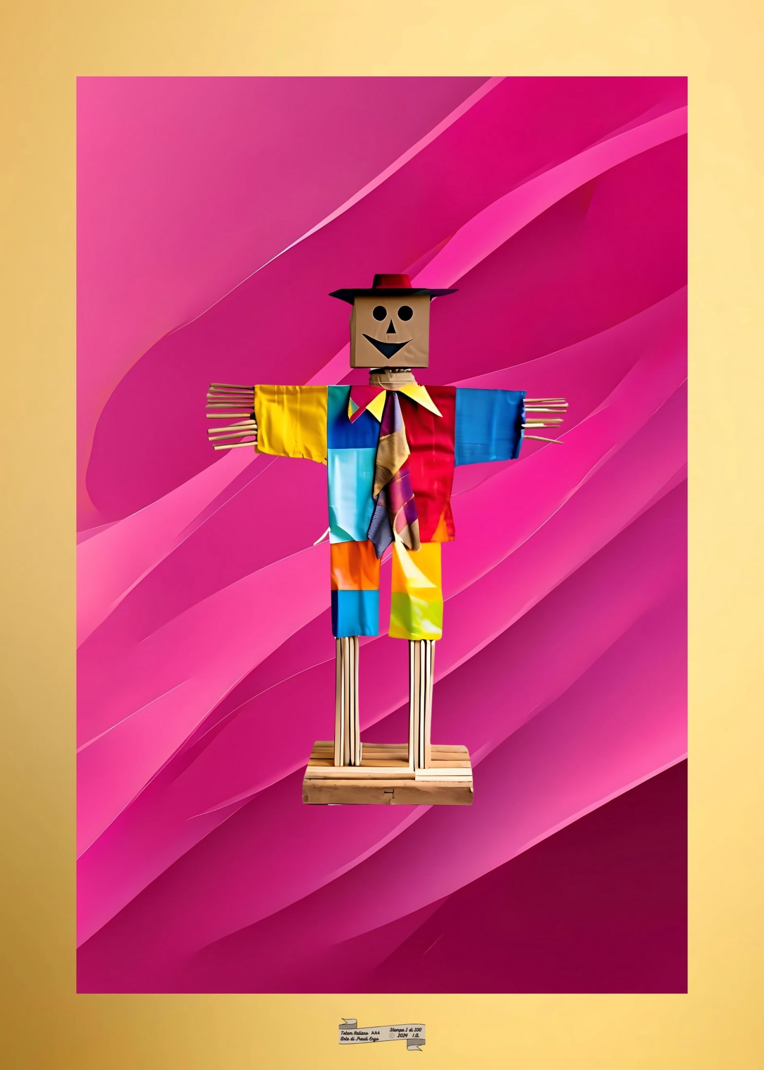 AA4 TOTEM ITALIANO Artista FRAULI ENZO - Opera protetta con patamu.com - info www.fraulienzo.it
