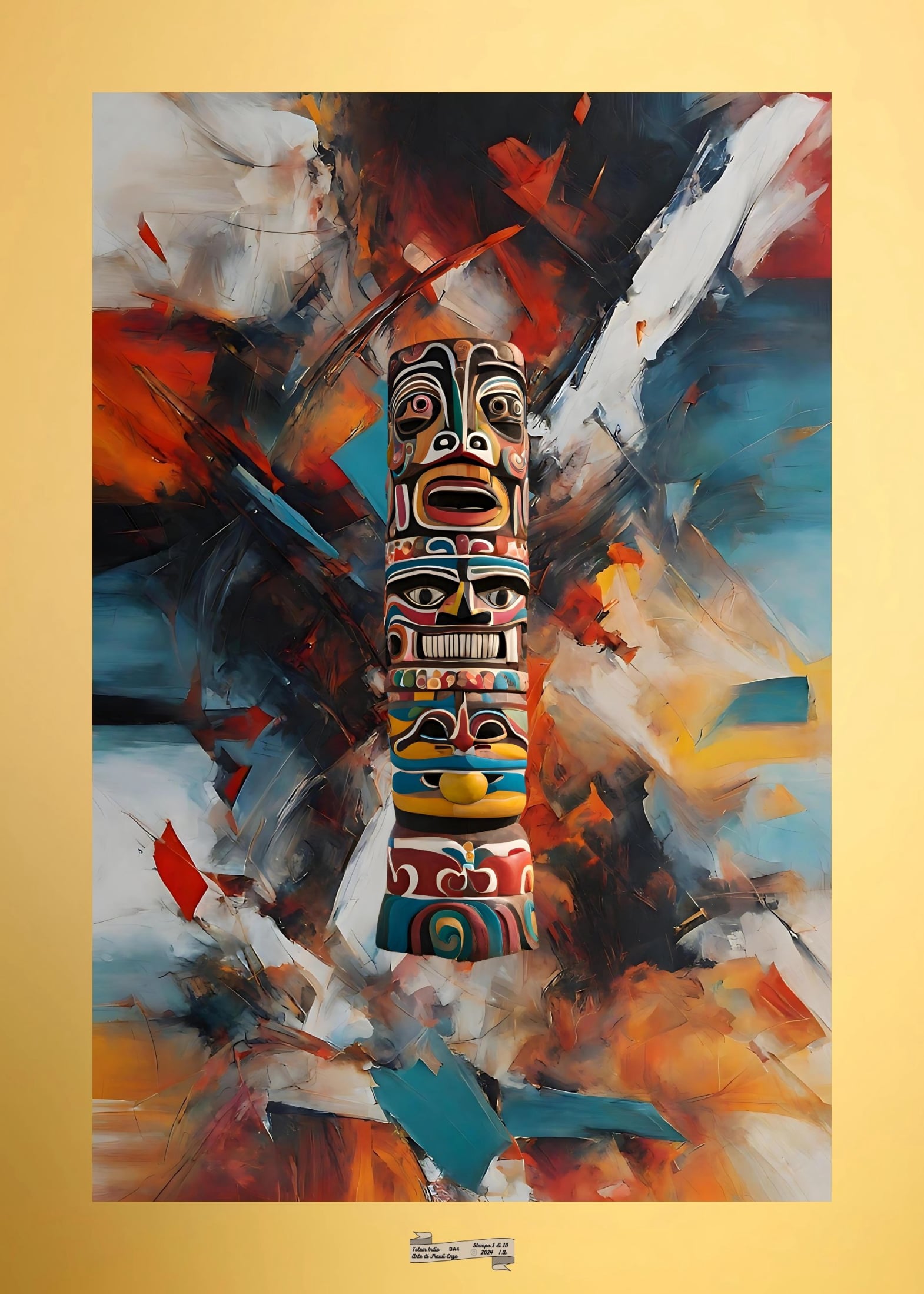 BA4 TOTEM INDIO Artista FRAULI ENZO - protezione con patamu.com - info www.fraulienzo.it