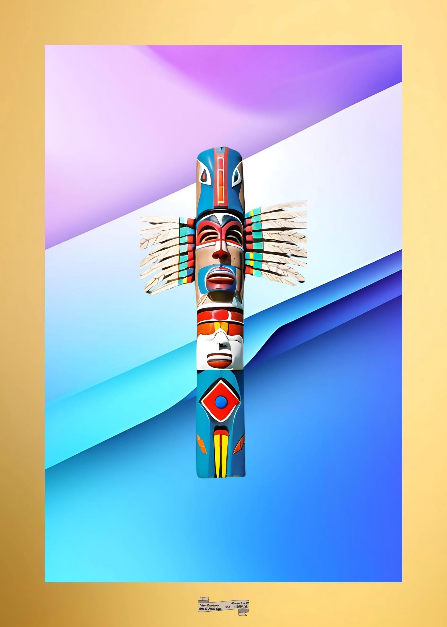 EA4 TOTEM AMERICANO Artista FRAULI ENZO - protezione con patamu.com - info www.fraulienzo.it