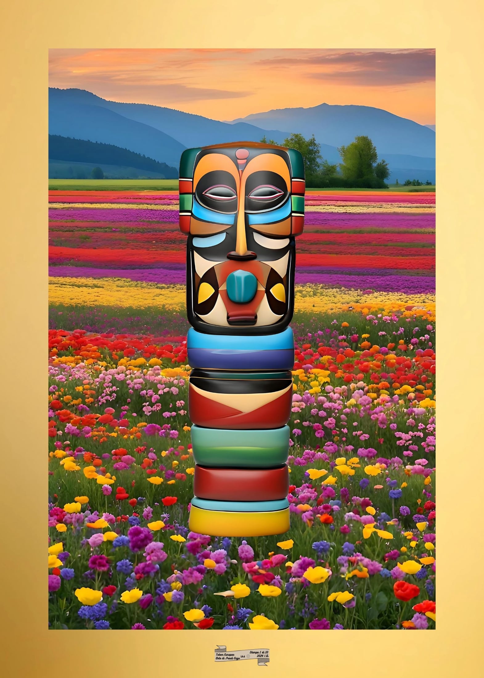 IA4 TOTEM EUROPEO Artista FRAULI ENZO - protezione con patamu.com - info www.fraulienzo.it