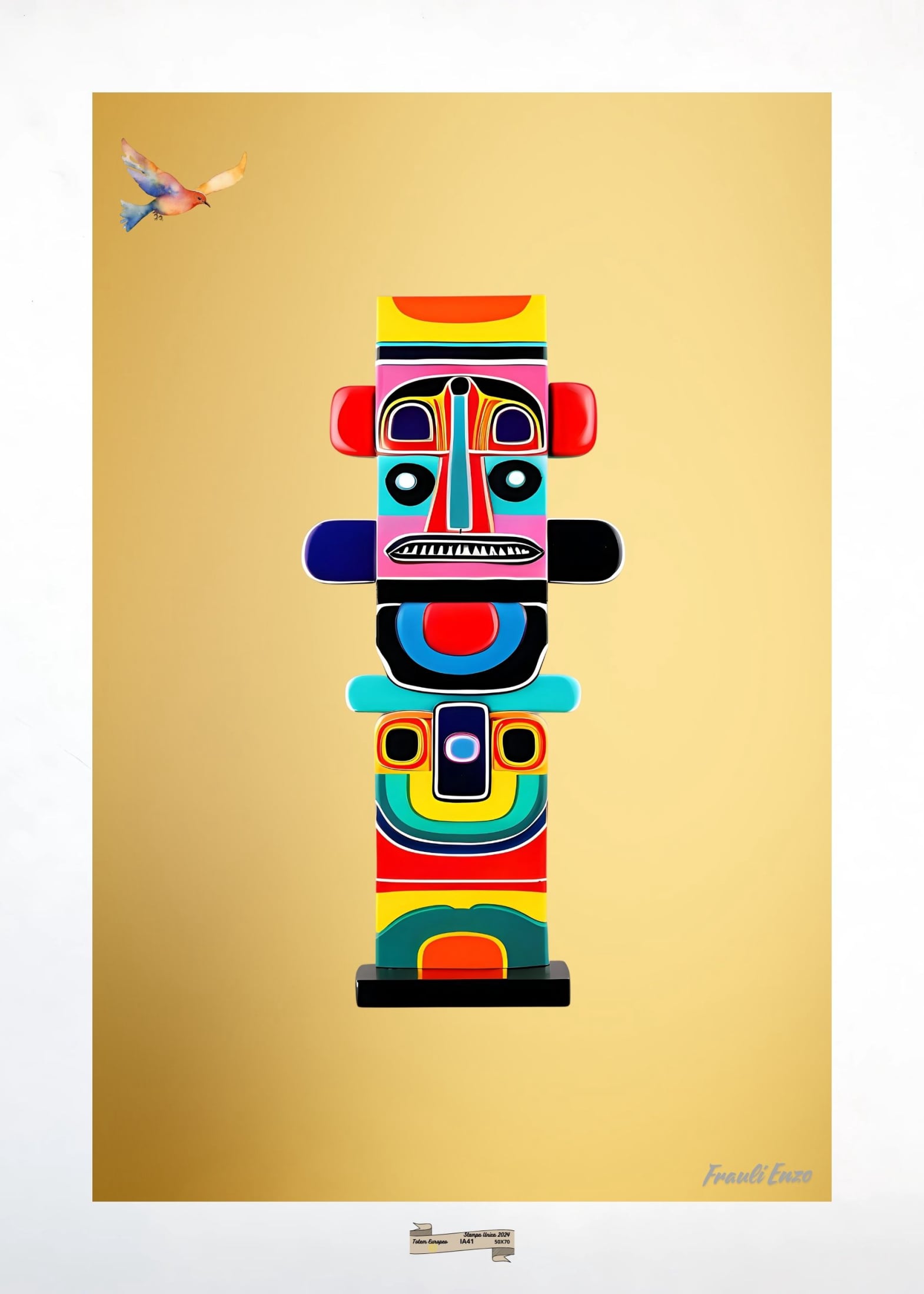 IA41 TOTEM EUROPEO Artista FRAULI ENZO - protezione con patamu.com - info www.fraulienzo.it