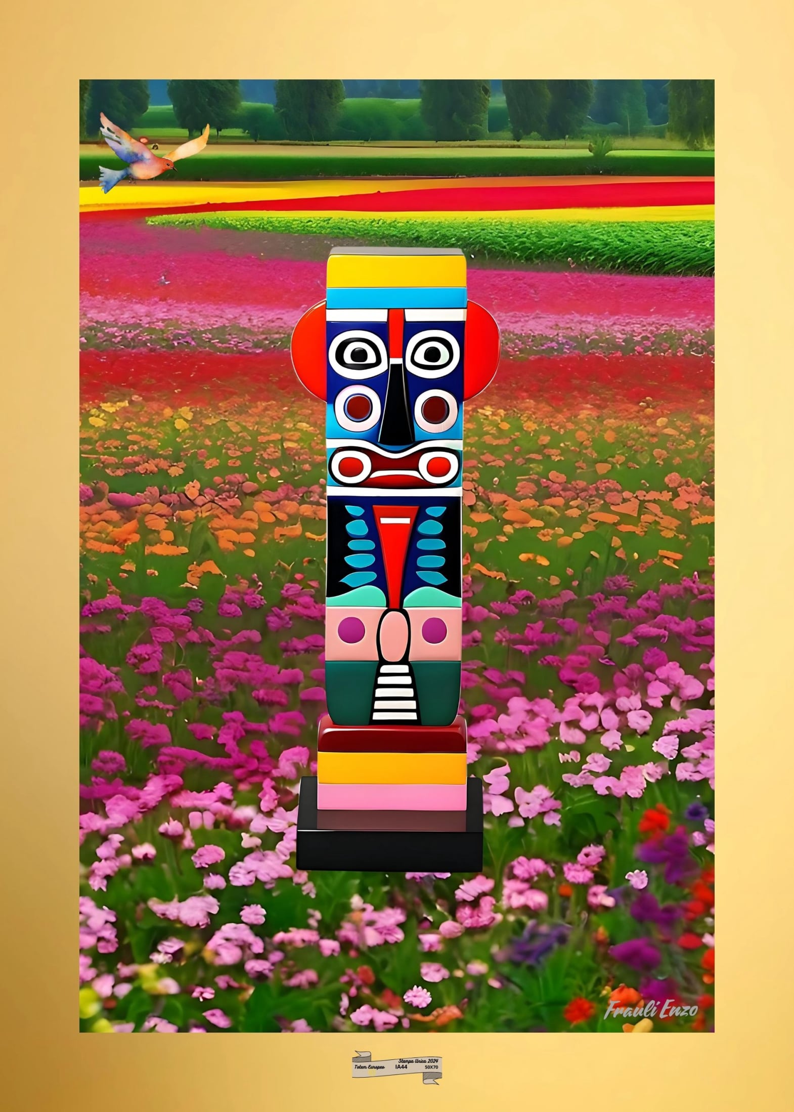 IA44 TOTEM EUROPEO Artista FRAULI ENZO - protezione con patamu.com - info www.fraulienzo.it