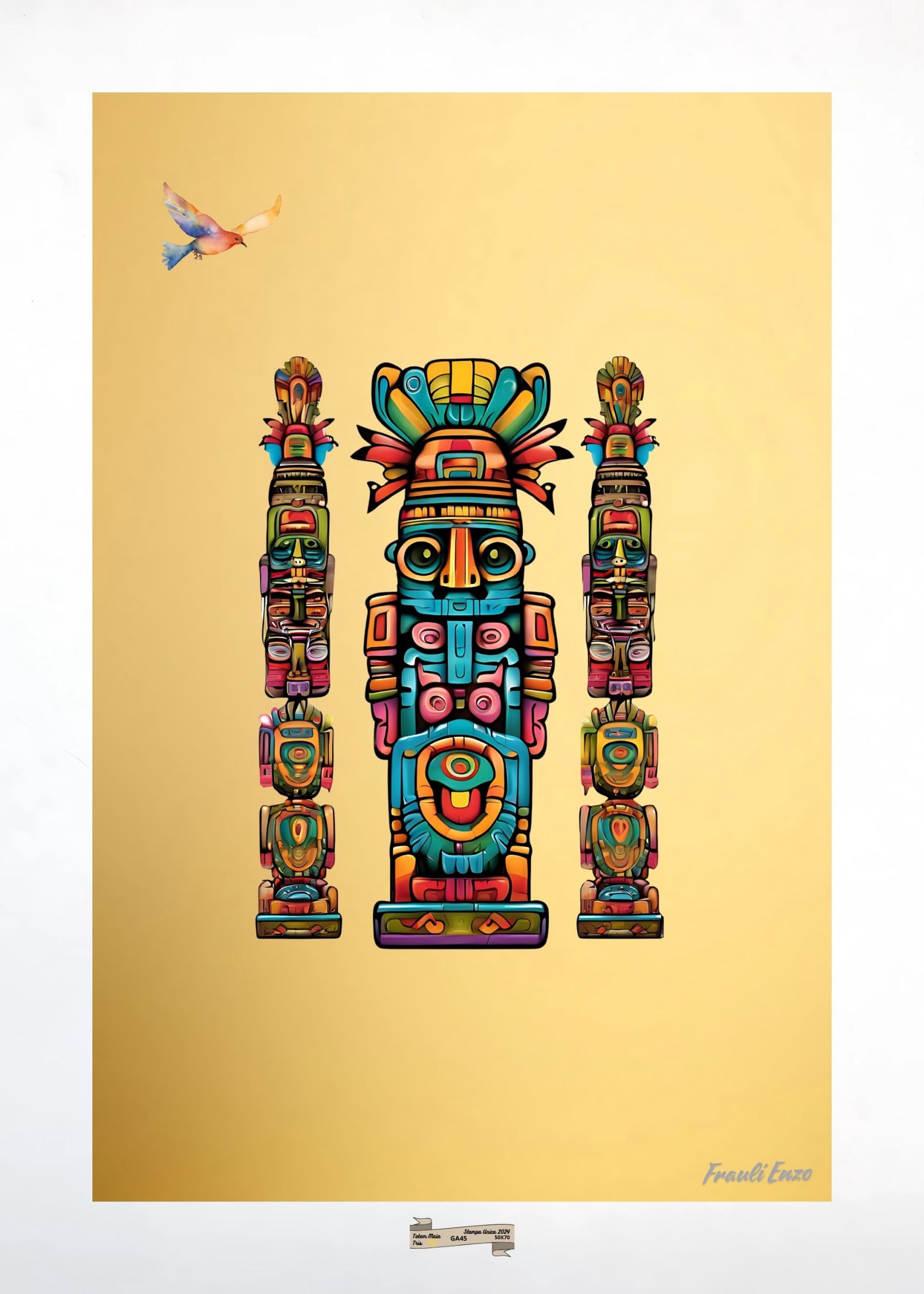GA45 TOTEM MAIA TRIS Artista FRAULI ENZO - protezione con patamu.com - info www.fraulienzo.it