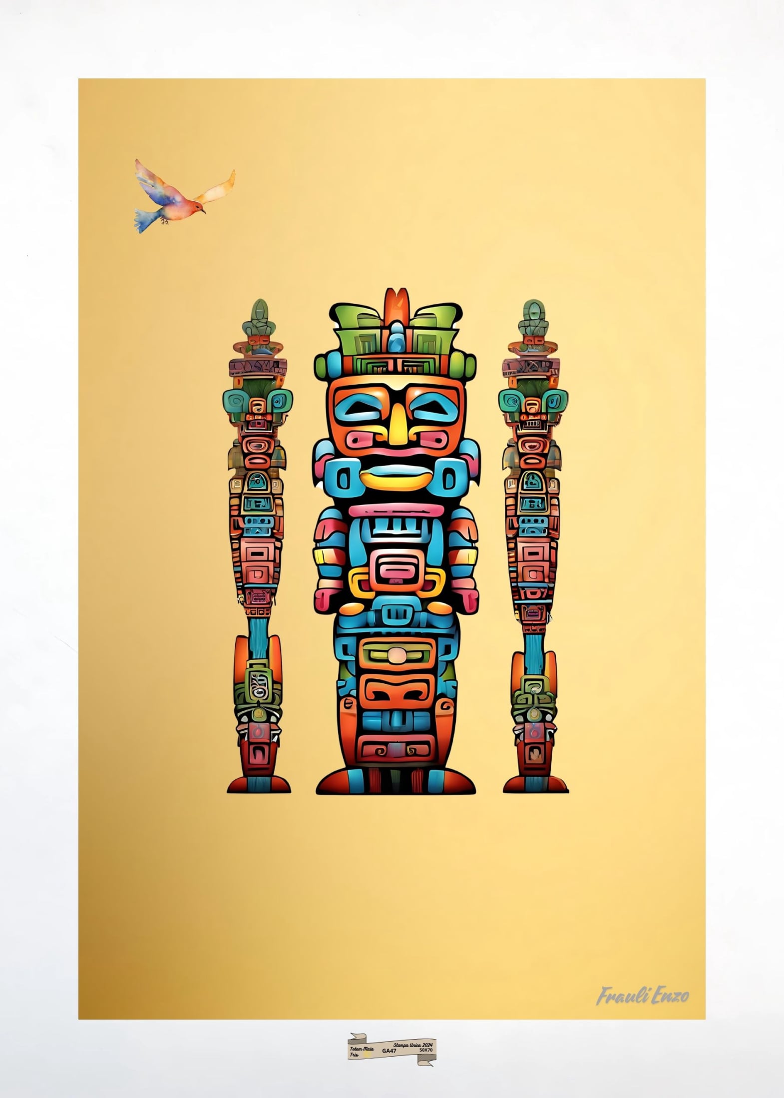 GA47 TOTEM MAIA TRIS Artista FRAULI ENZO - protezione con patamu.com - info www.fraulienzo.it