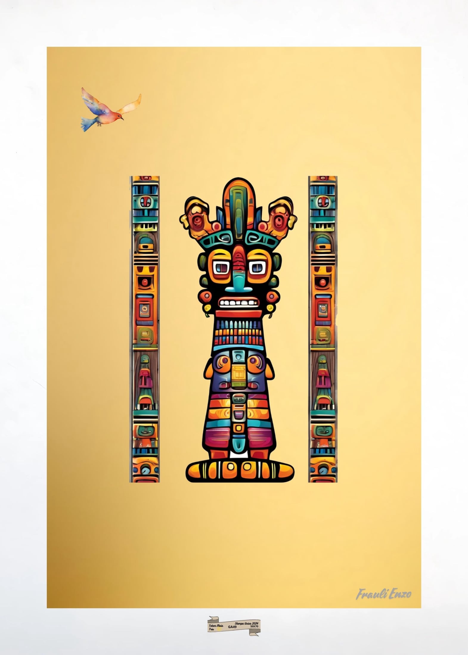 GA49 TOTEM MAIA TRIS Artista FRAULI ENZO - protezione con patamu.com - info www.fraulienzo.it