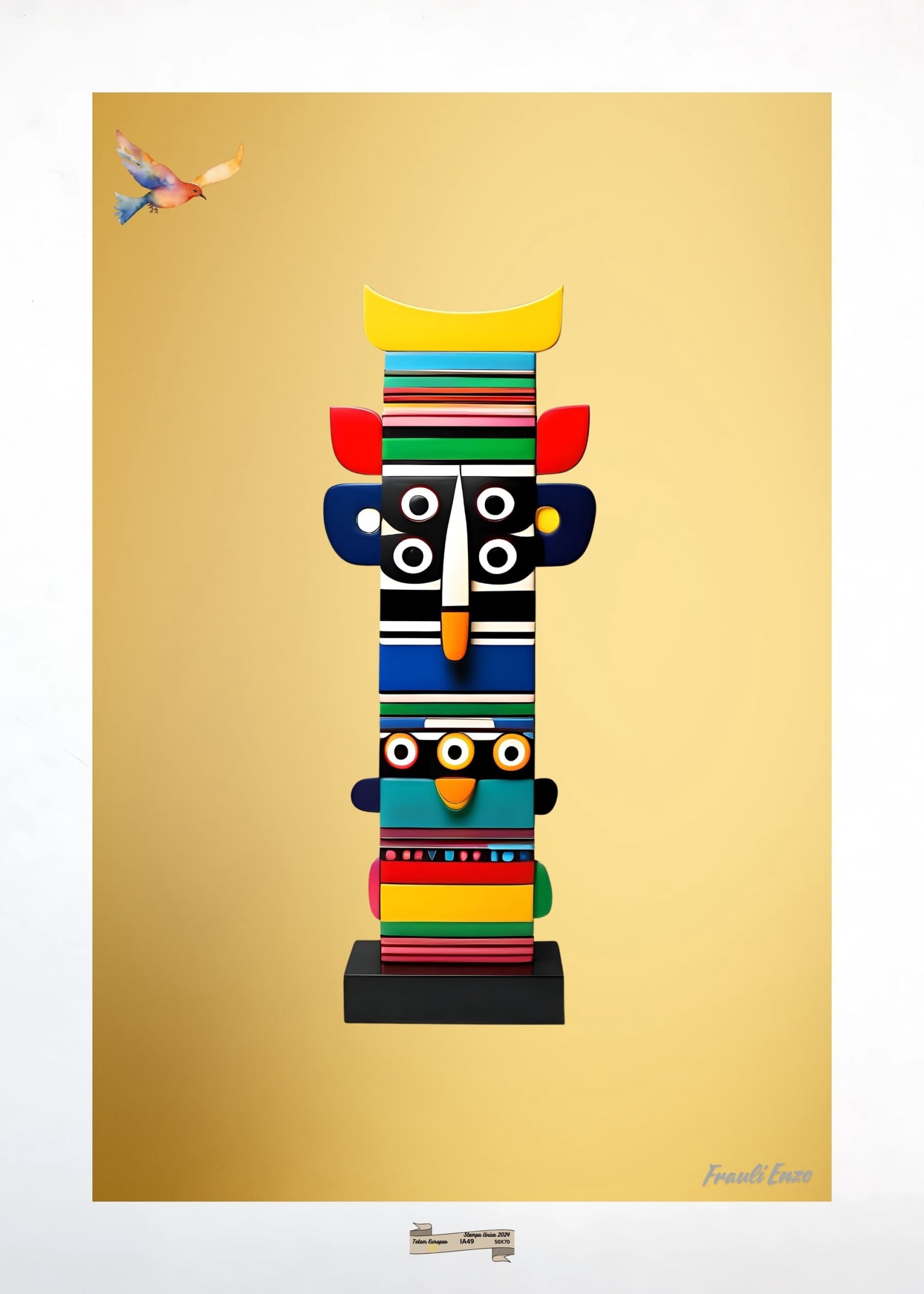 IA49 TOTEM EUROPEO Artista FRAULI ENZO - protezione con patamu.com - info www.fraulienzo.it