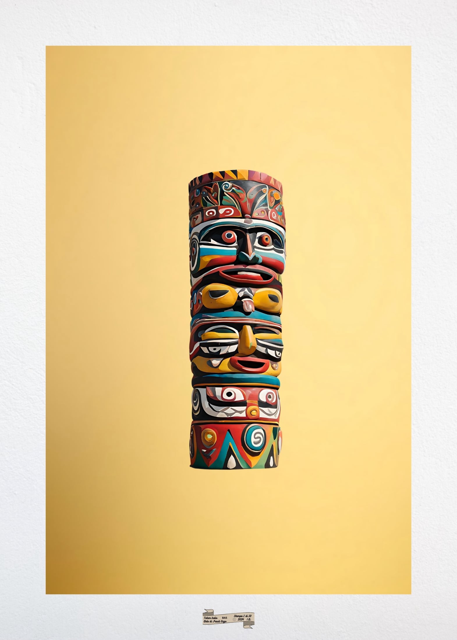 BA5 TOTEM INDIO Artista FRAULI ENZO - protezione con patamu.com - info www.fraulienzo.it