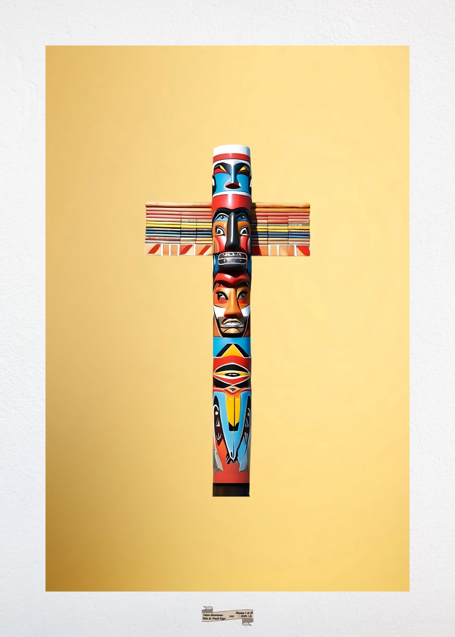 EA5 TOTEM AMERICANO Artista FRAULI ENZO - protezione con patamu.com - info www.fraulienzo.it