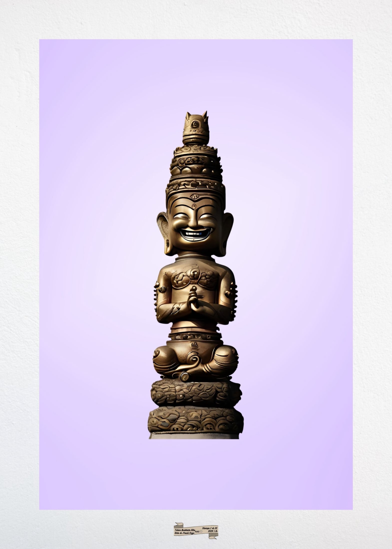 HA5 TOTEM BUDDISTA ALTO Artista FRAULI ENZO - protezione con patamu.com - info www.fraulienzo.it