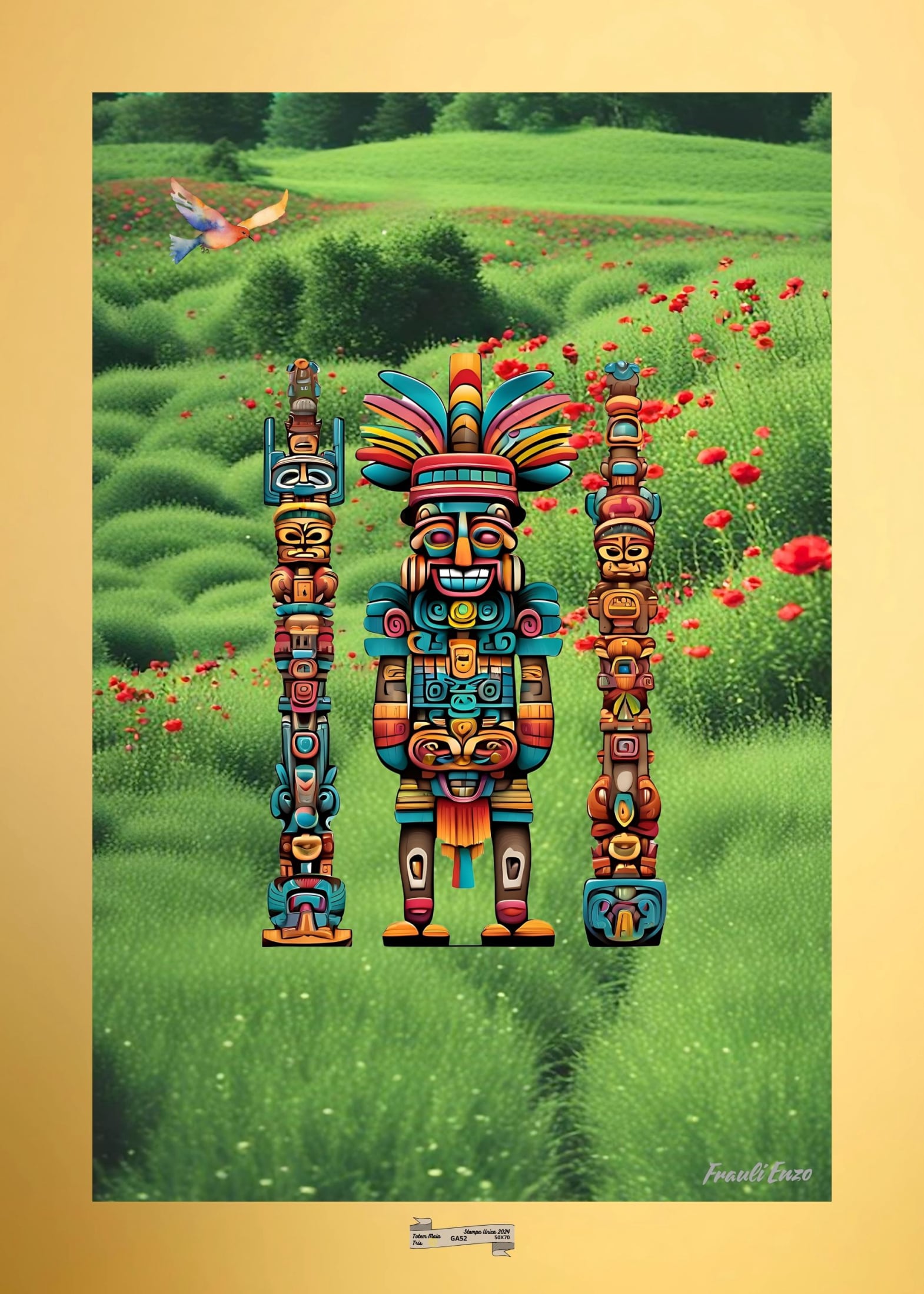 GA52 TOTEM MAIA TRIS Artista FRAULI ENZO - protezione con patamu.com - info www.fraulienzo.it