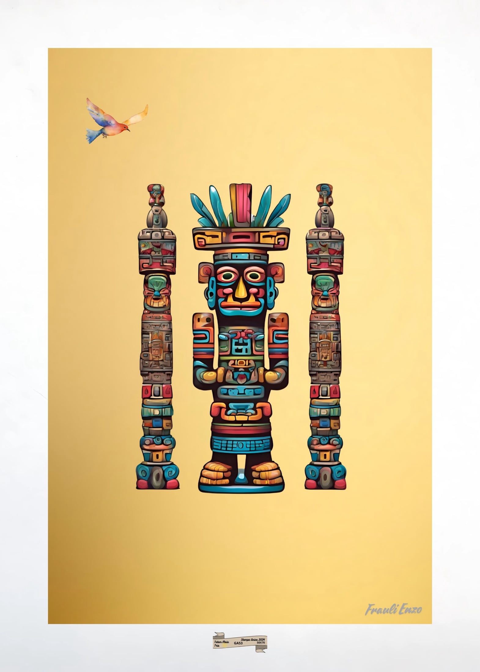 GA53 TOTEM MAIA TRIS Artista FRAULI ENZO - protezione con patamu.com - info www.fraulienzo.it