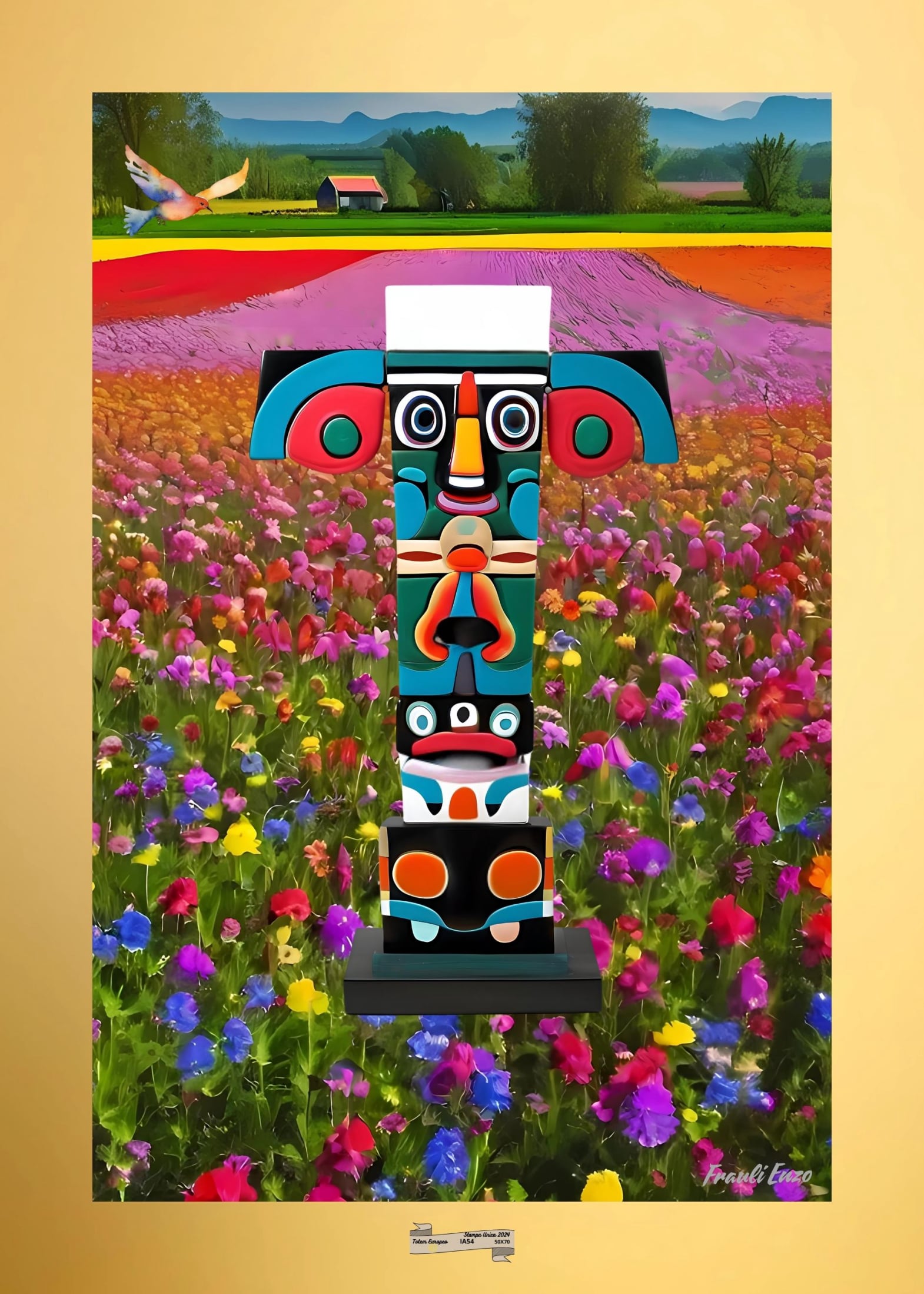 IA54 TOTEM EUROPEO Artista FRAULI ENZO - protezione con patamu.com - info www.fraulienzo.it