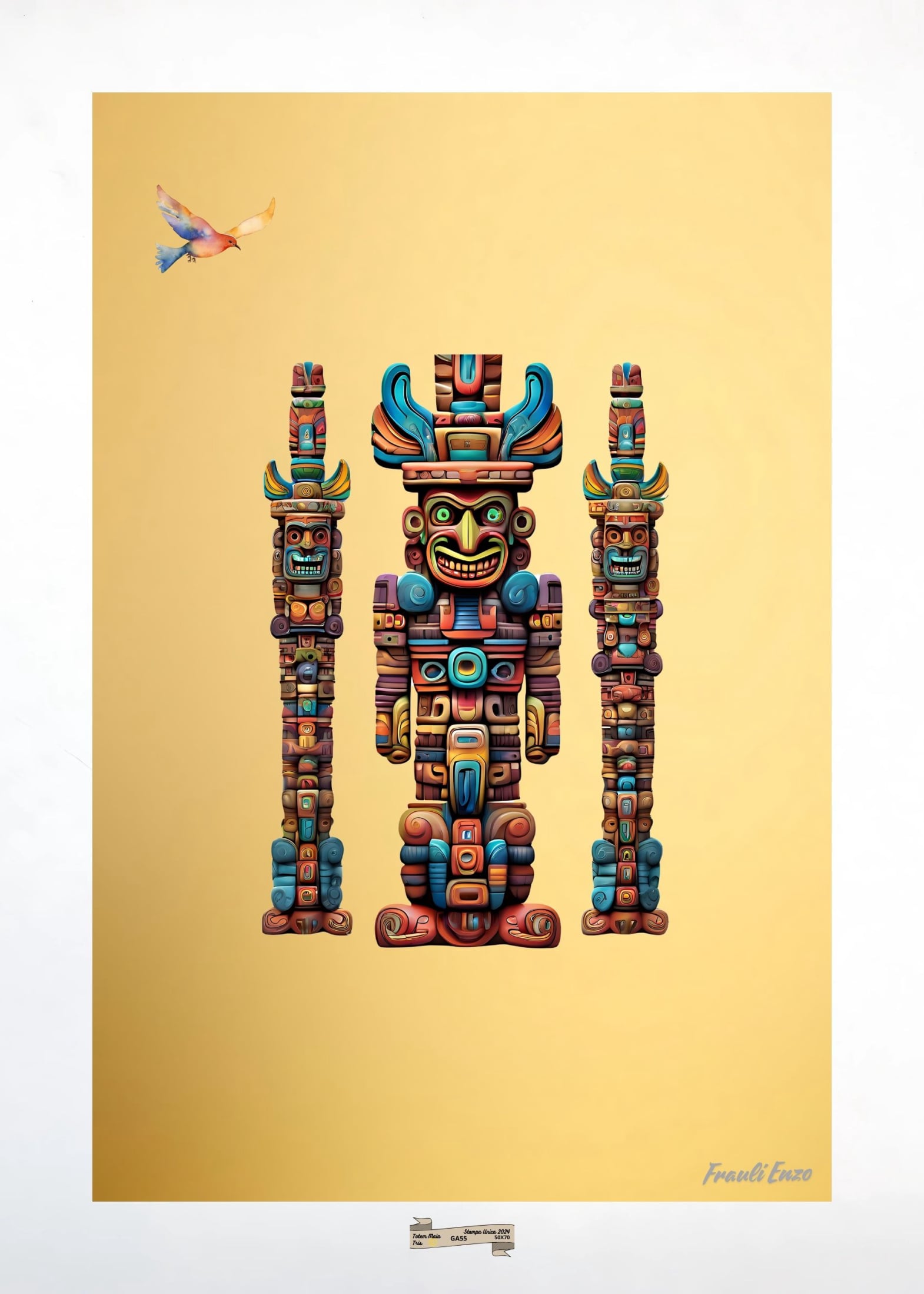 GA55 TOTEM MAIA TRIS Artista FRAULI ENZO - protezione con patamu.com - info www.fraulienzo.it