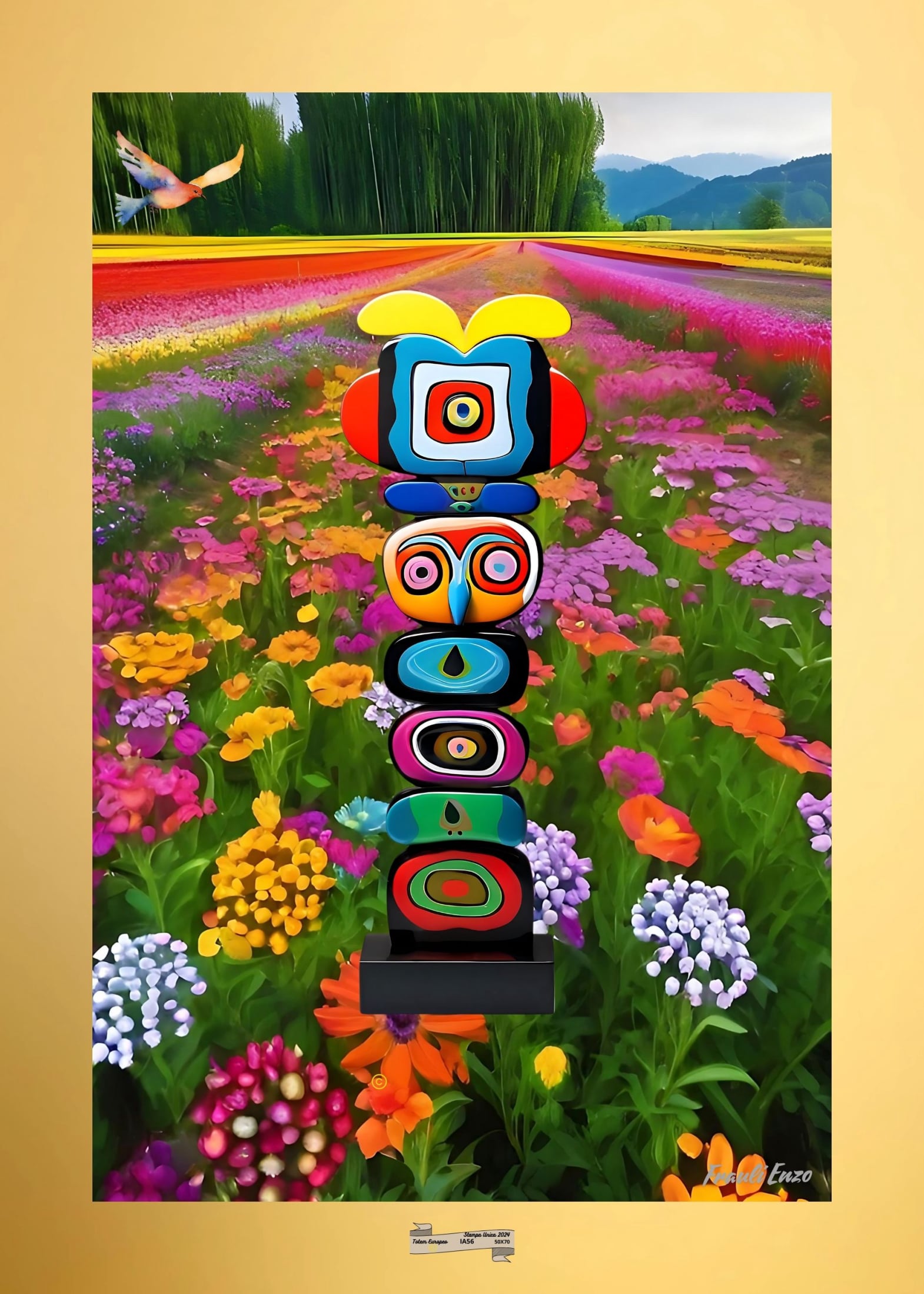 IA56 TOTEM EUROPEO Artista FRAULI ENZO - protezione con patamu.com - info www.fraulienzo.it