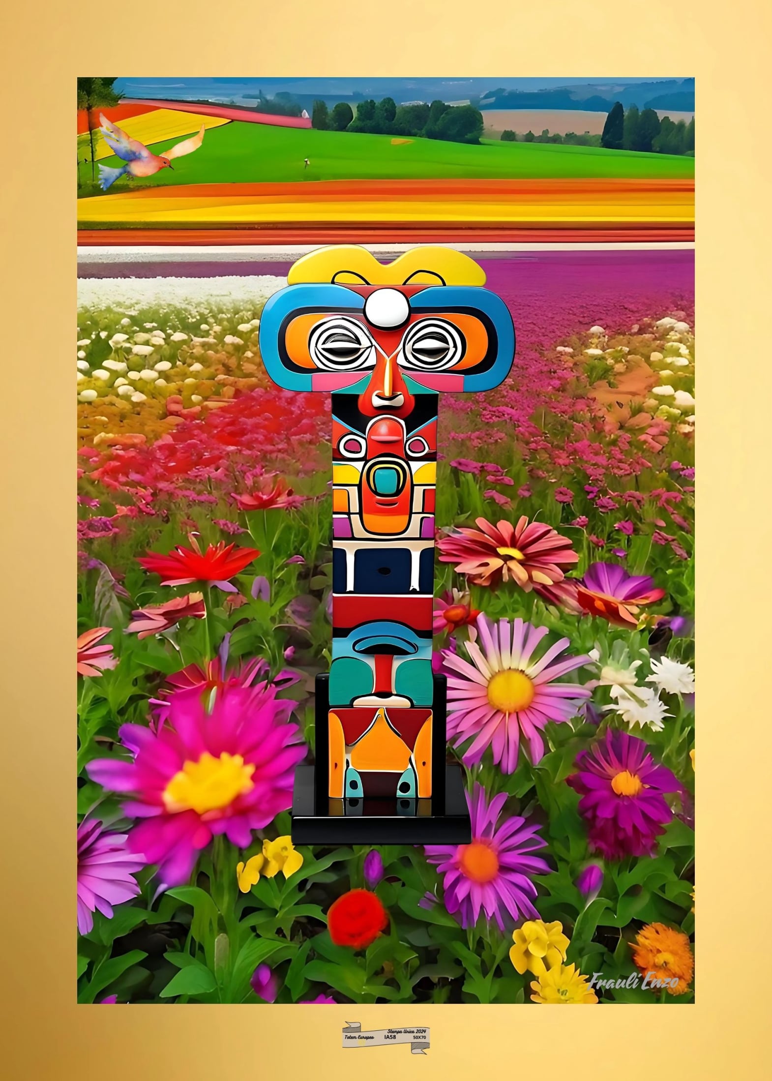 IA58 TOTEM EUROPEO Artista FRAULI ENZO - protezione con patamu.com - info www.fraulienzo.it