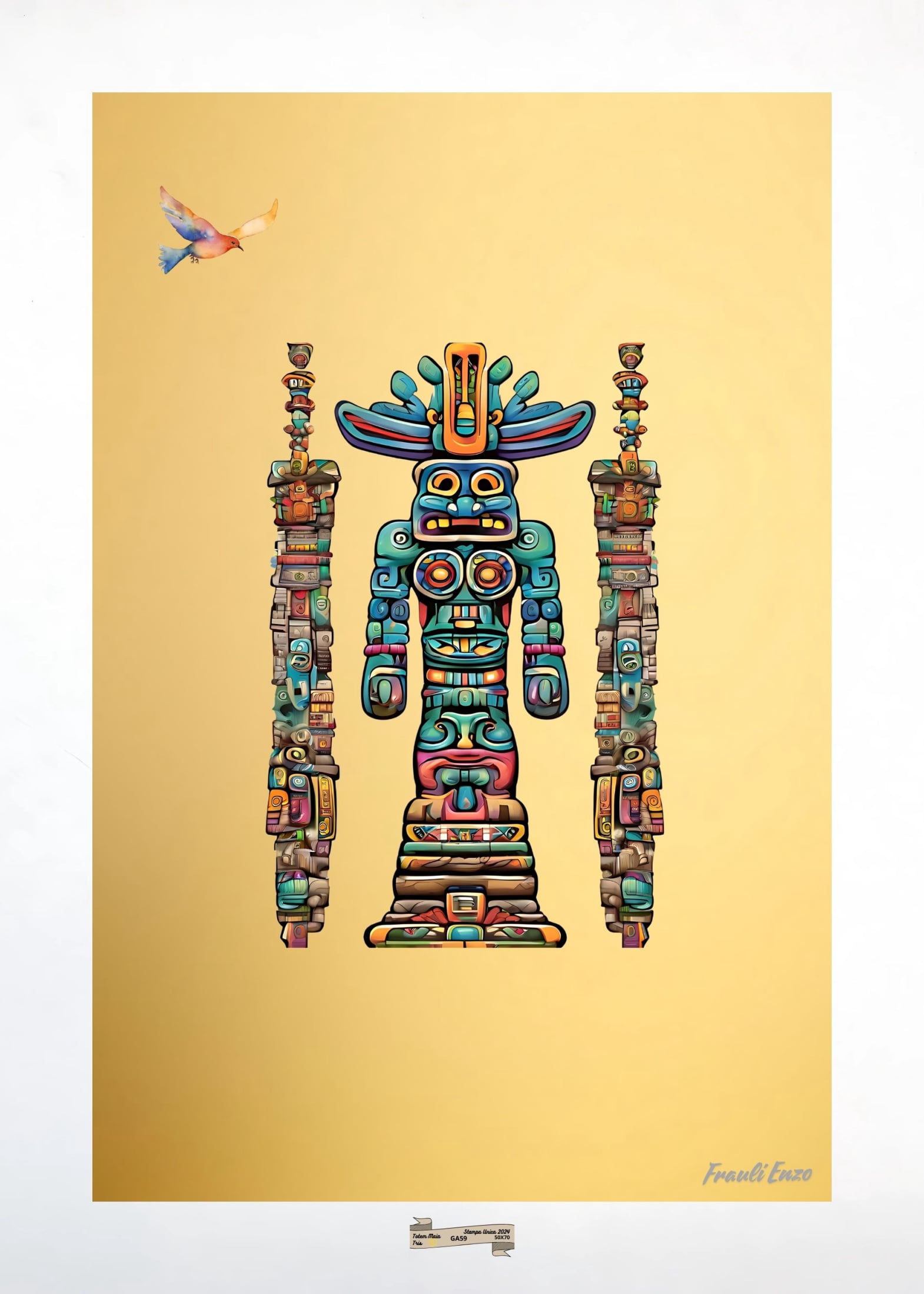 GA59 TOTEM MAIA TRIS Artista FRAULI ENZO - protezione con patamu.com - info www.fraulienzo.it