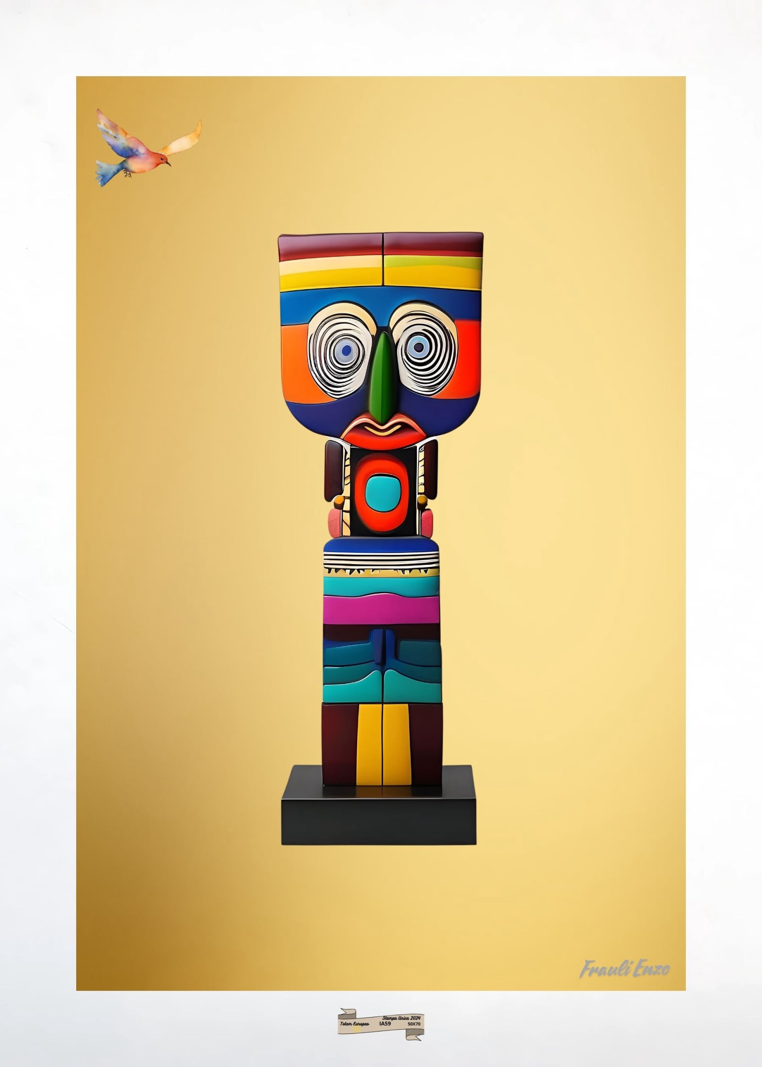 IA59 TOTEM EUROPEO Artista FRAULI ENZO - protezione con patamu.com - info www.fraulienzo.it