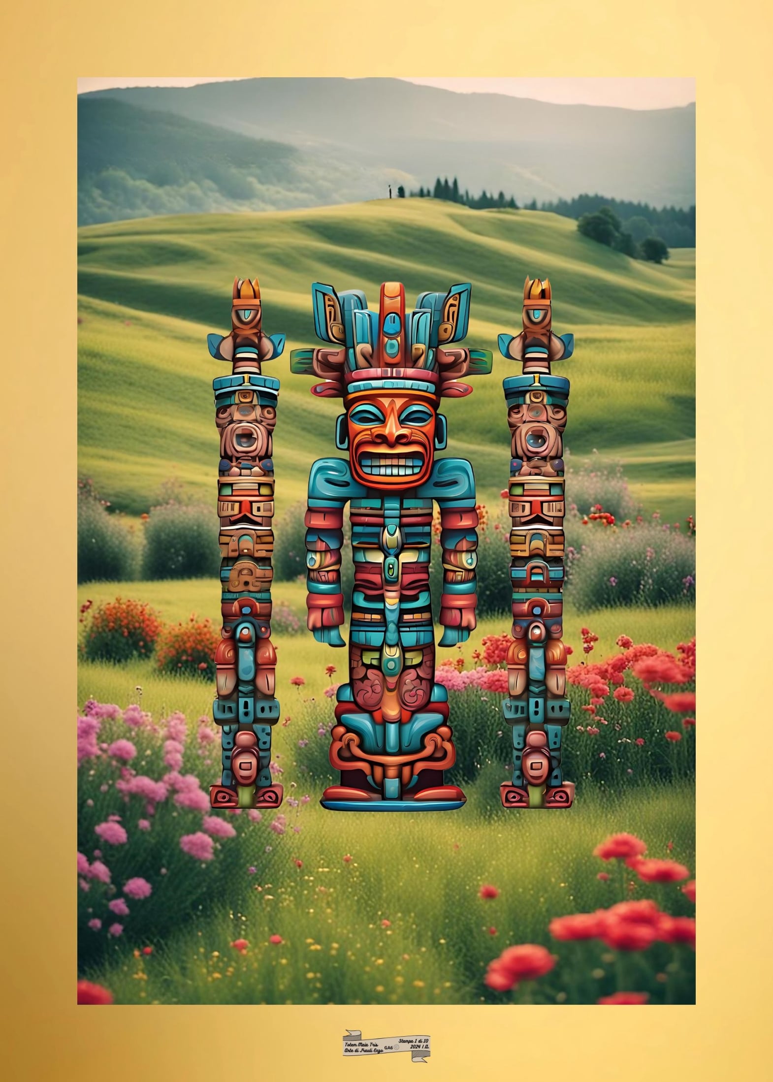 GA6 TOTEM MAIA TRIS Artista FRAULI ENZO - protezione con patamu.com - info www.fraulienzo.it