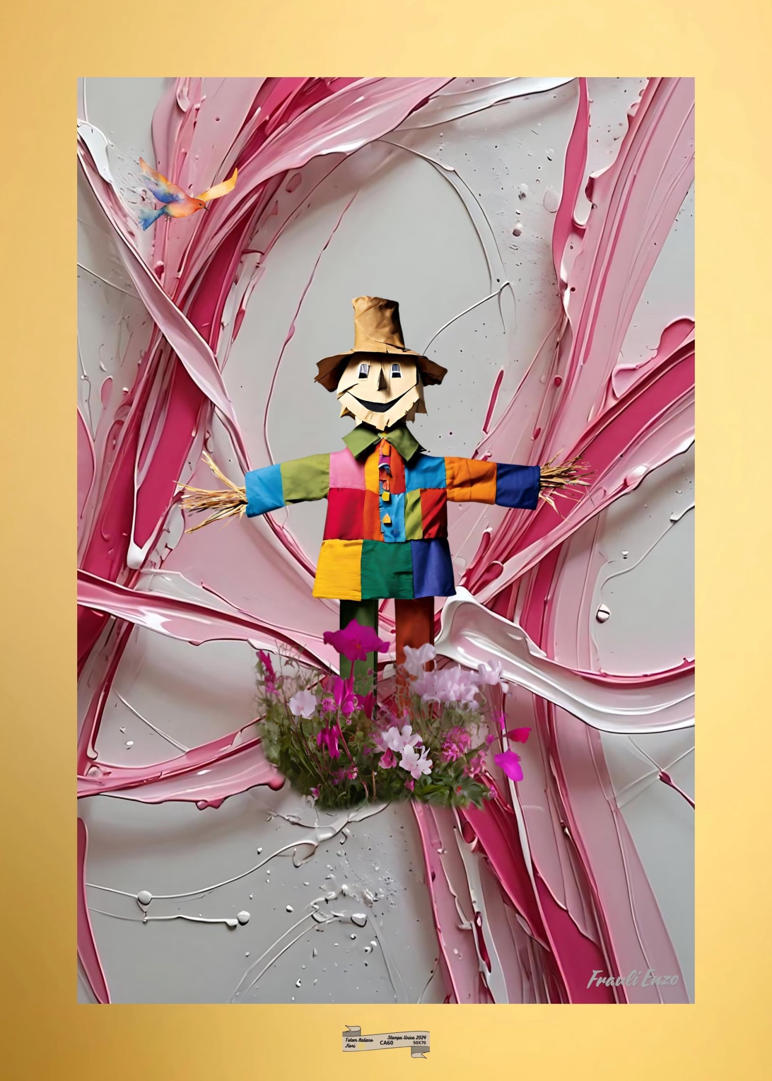 CA60 TOTEM ITALIANO FIORI Artista FRAULI ENZO - protezione con patamu.com - info www.fraulienzo.it