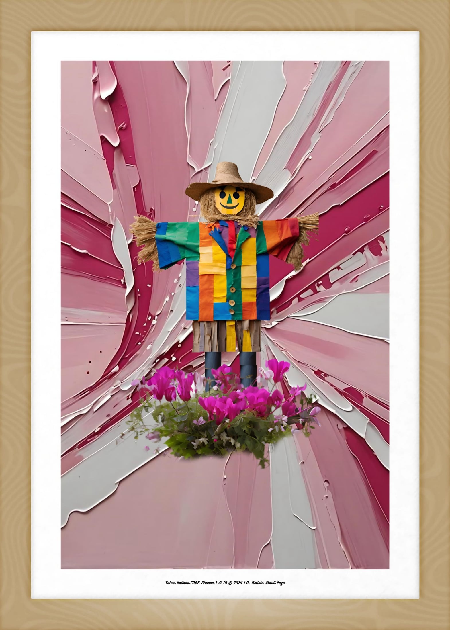 CA68 TOTEM ITALIANO FIORI Artista FRAULI ENZO - protezione con patamu.com - info www.fraulienzo.it