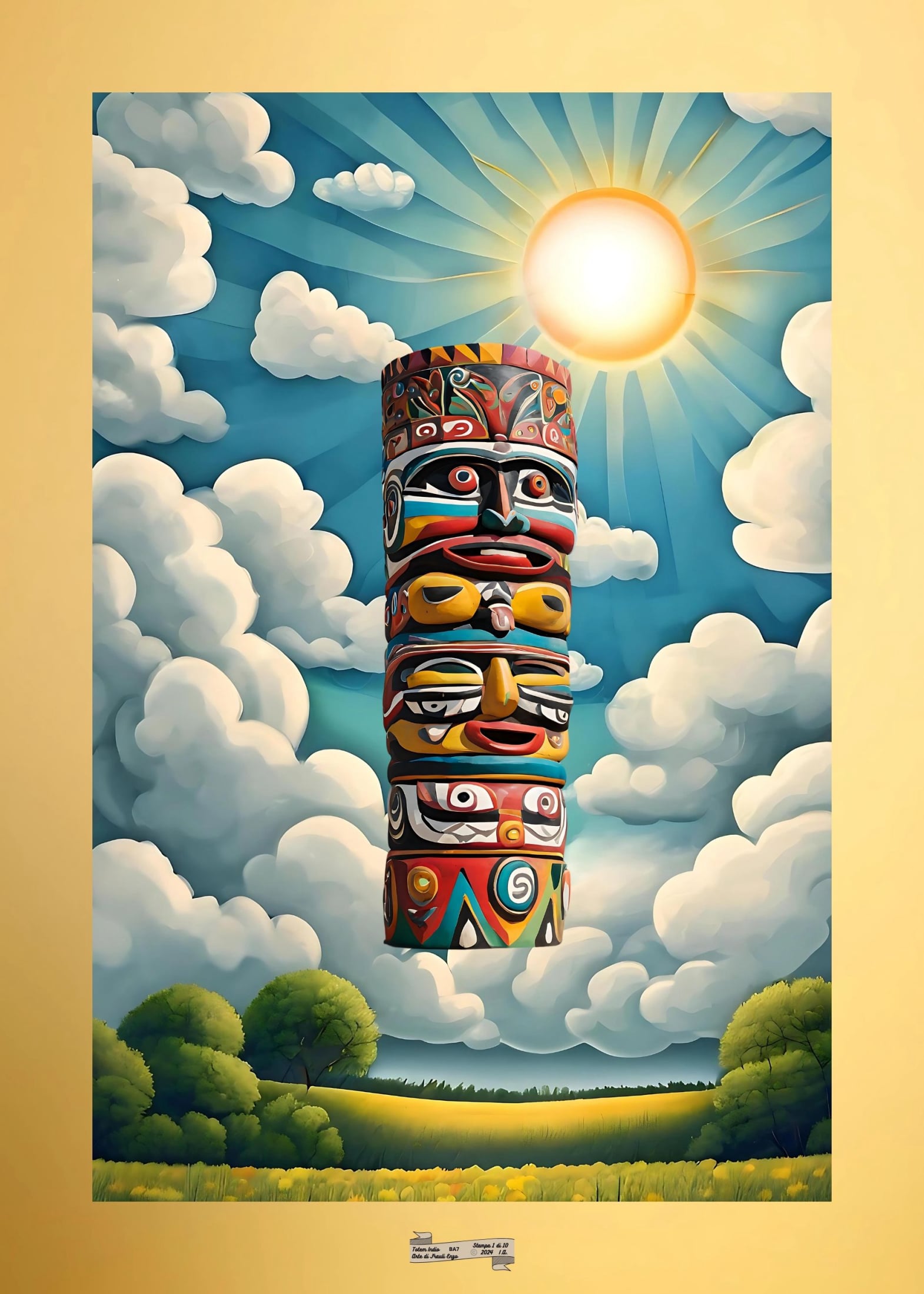 BA7 TOTEM INDIO Artista FRAULI ENZO - protezione con patamu.com - info www.fraulienzo.it