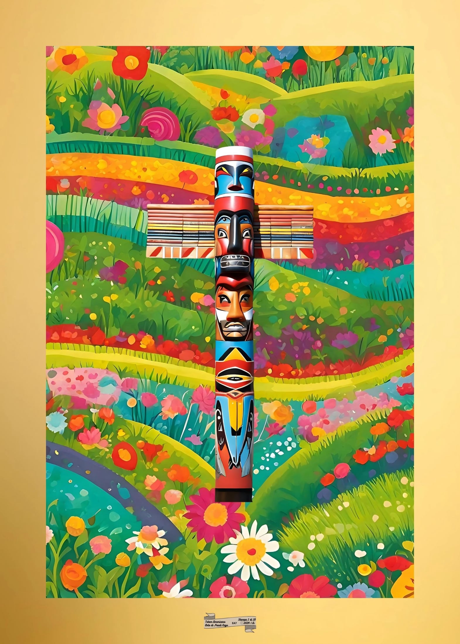 EA7 TOTEM AMERICANO Artista FRAULI ENZO - protezione con patamu.com - info www.fraulienzo.it