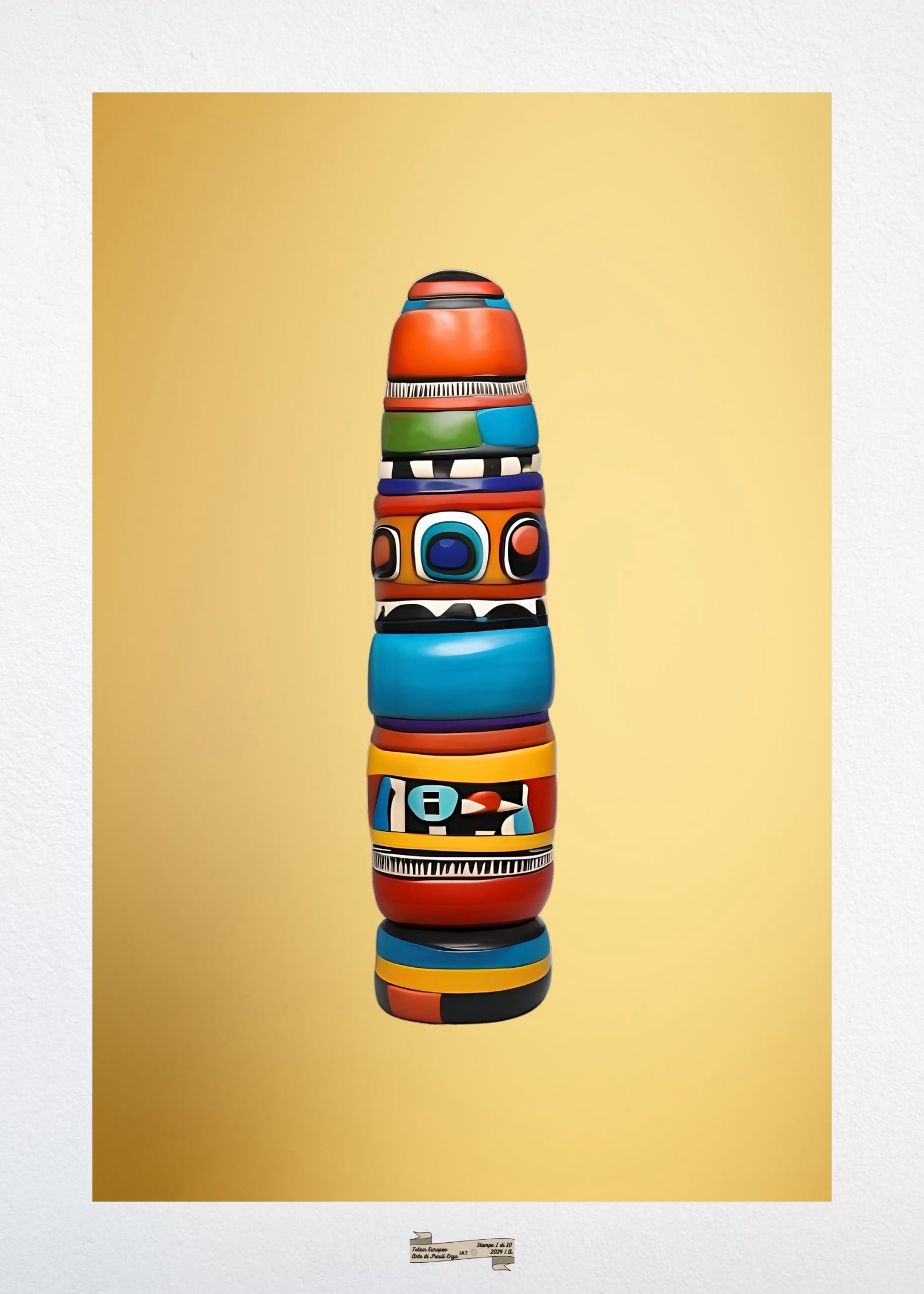 IA7 TOTEM EUROPEO Artista FRAULI ENZO - protezione con patamu.com - info www.fraulienzo.it