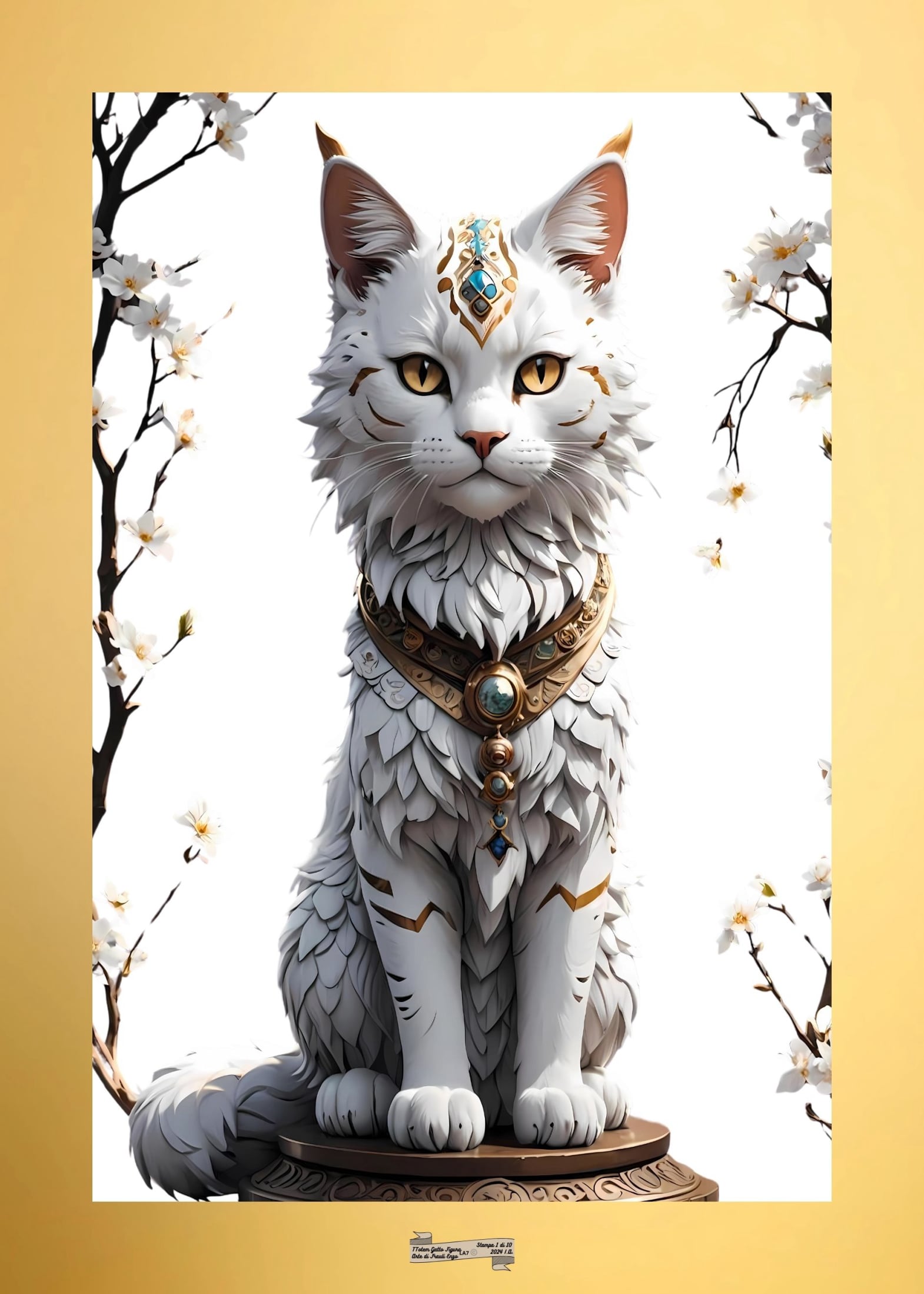 LA7 TOTEM GATTO Artista FRAULI ENZO - protezione con patamu.com - info www.fraulienzo.it