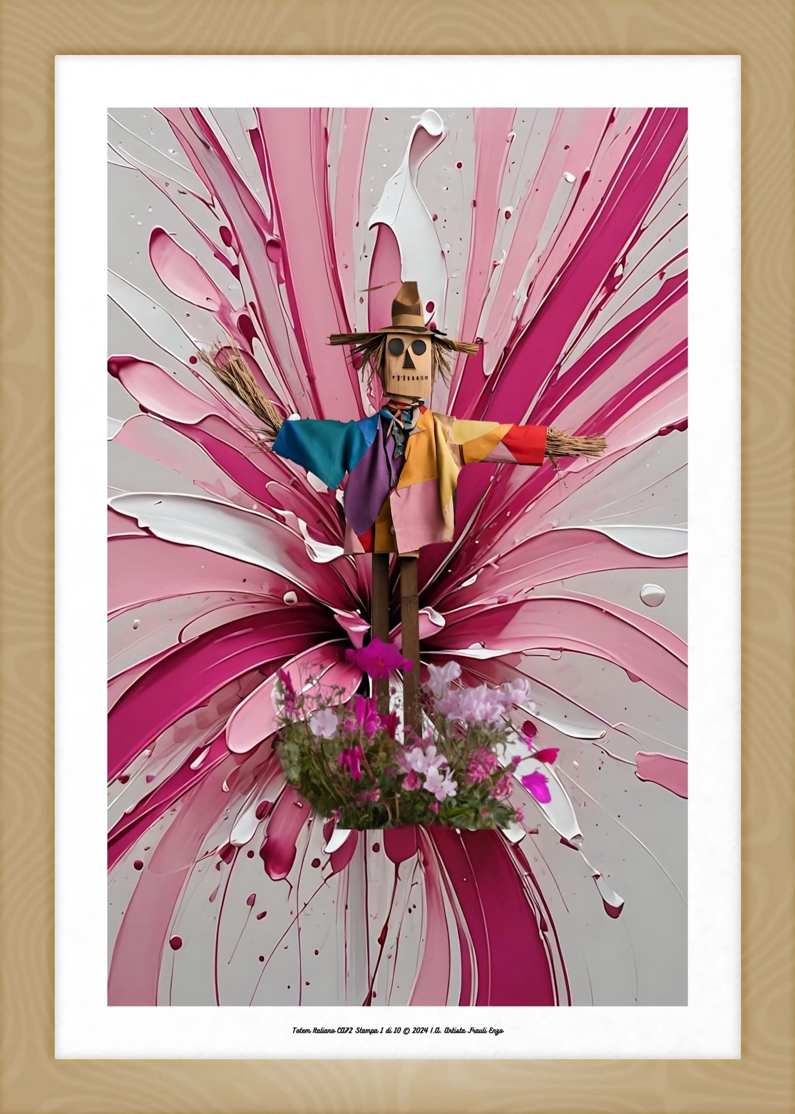 CA72 TOTEM ITALIANO FIORI Artista FRAULI ENZO - protezione con patamu.com - info www.fraulienzo.it